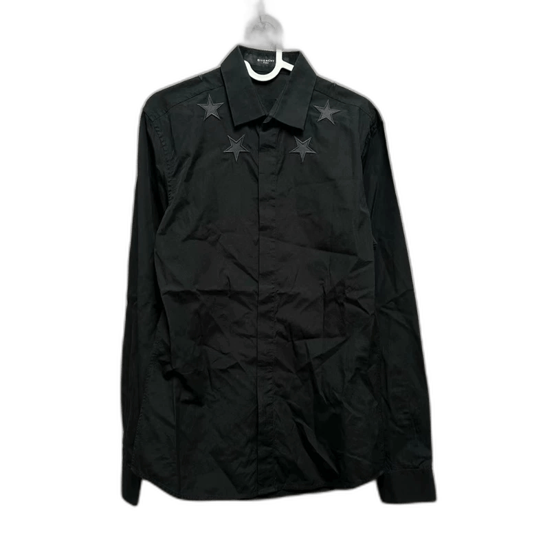 Givenchy Givenchy GIVENCHY Black Shirt with Star Embroidery -2507 Size US M / EU 48-50 / 2 - 1 Thumbnail