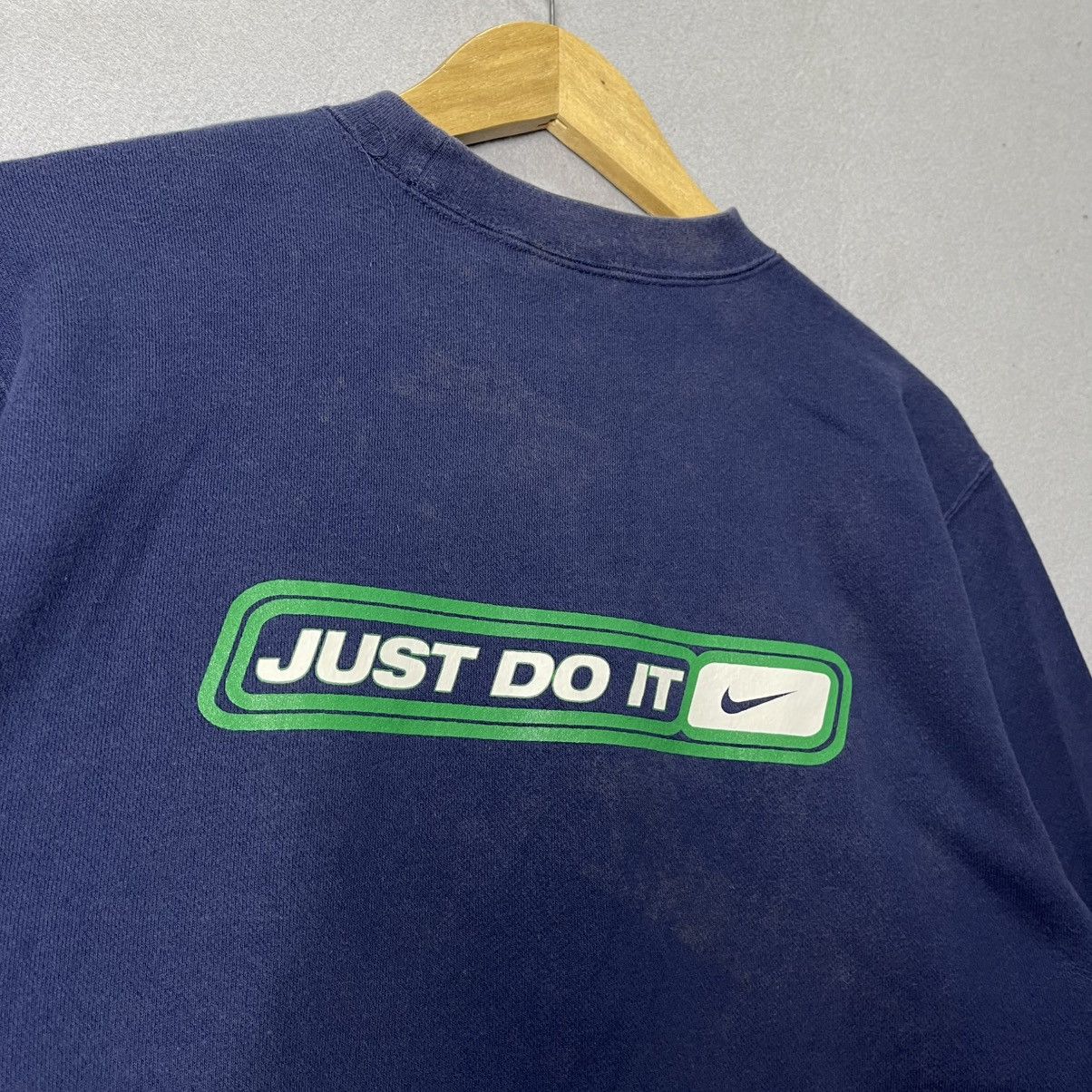 Nike Vintage 2000s Nike “Just Do It” Double Logo Sweatshirt Size US M / EU 48-50 / 2 - 8 Thumbnail