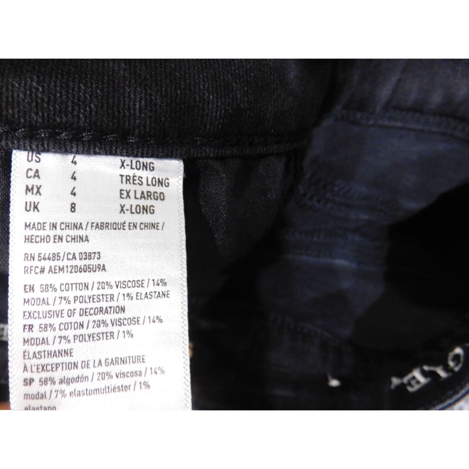 American Eagle Outfitters American Eagle Outfitters Jeans Womens 4 Black High Rise Jegging X-Long Denim Retro Vintage: No (but holes on front) Size 26" / US 2 / IT 38 - 7 Thumbnail