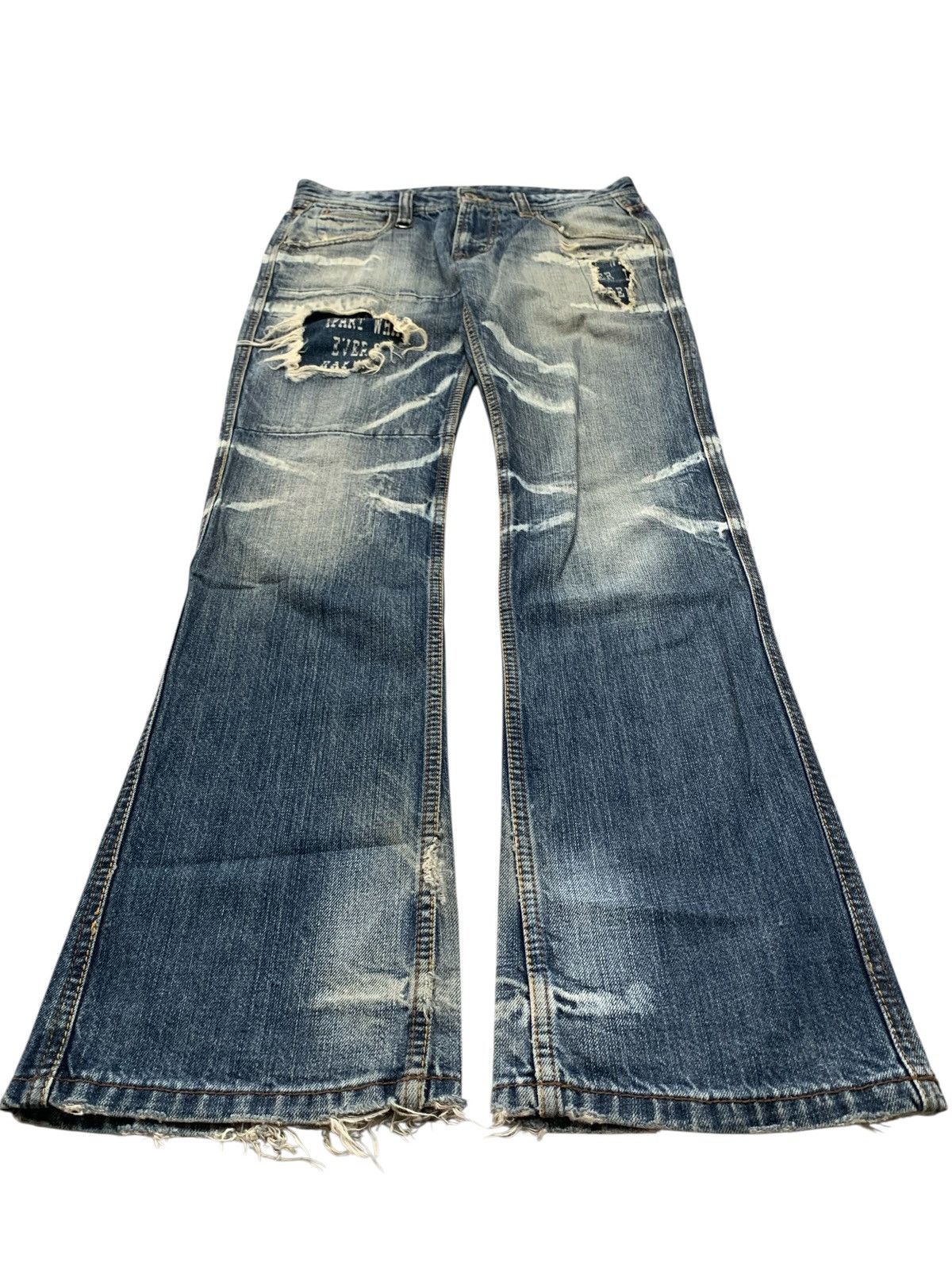 HIDEAWAYS Y2k Hideways japanese distressed seditionaries bootcut Size US 31 - 5 Thumbnail
