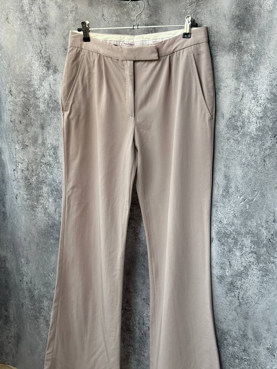Salvatore Ferragamo RRP 800€ Salvatore Ferragamo Wool Tailored Trousers Taupe Size 28" / US 6 / IT 42 - 1 Thumbnail