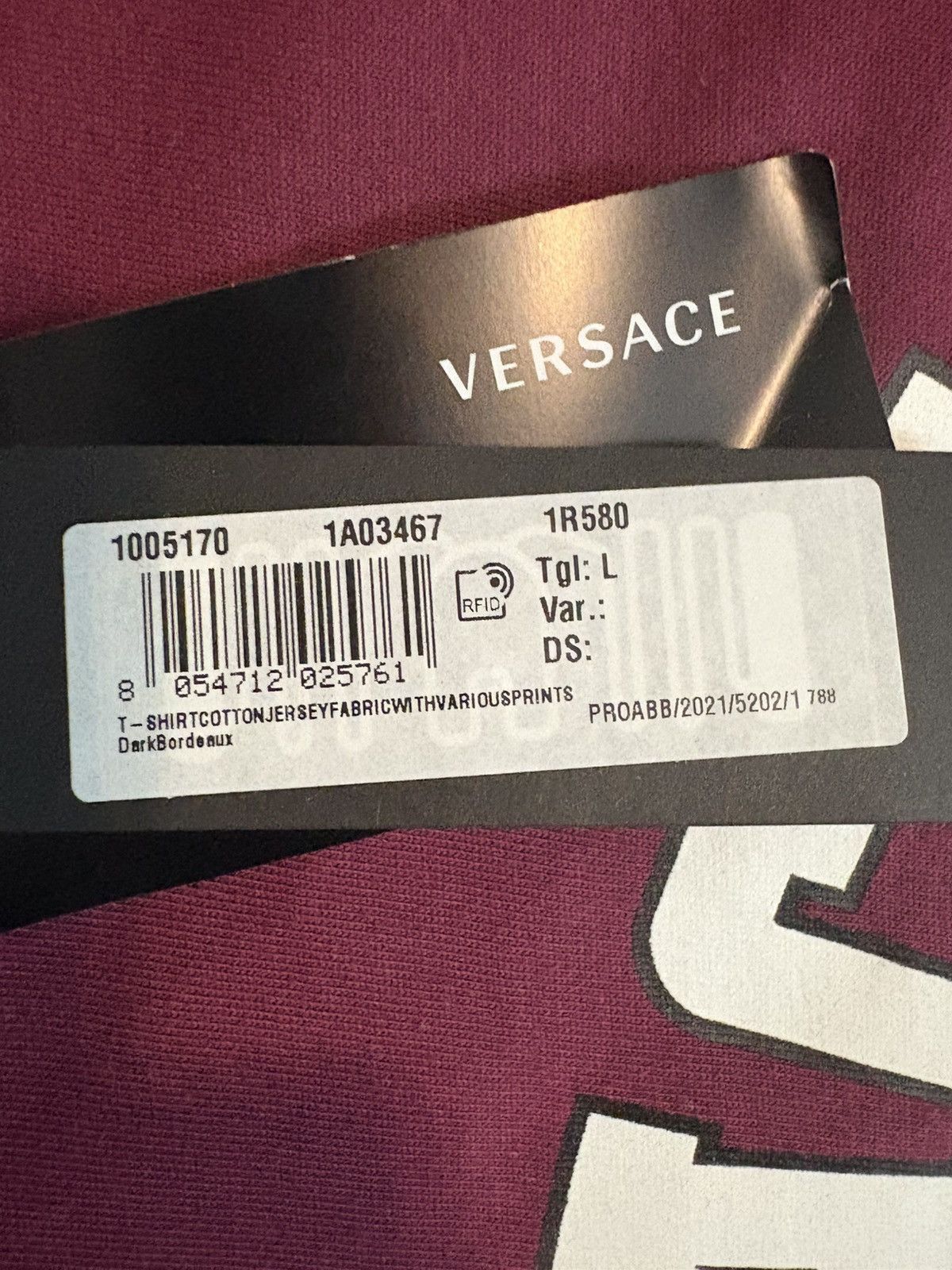 Versace Versace Milano University T Shirt Tee Sz Size US L / EU 52-54 / 3 - 4 Thumbnail