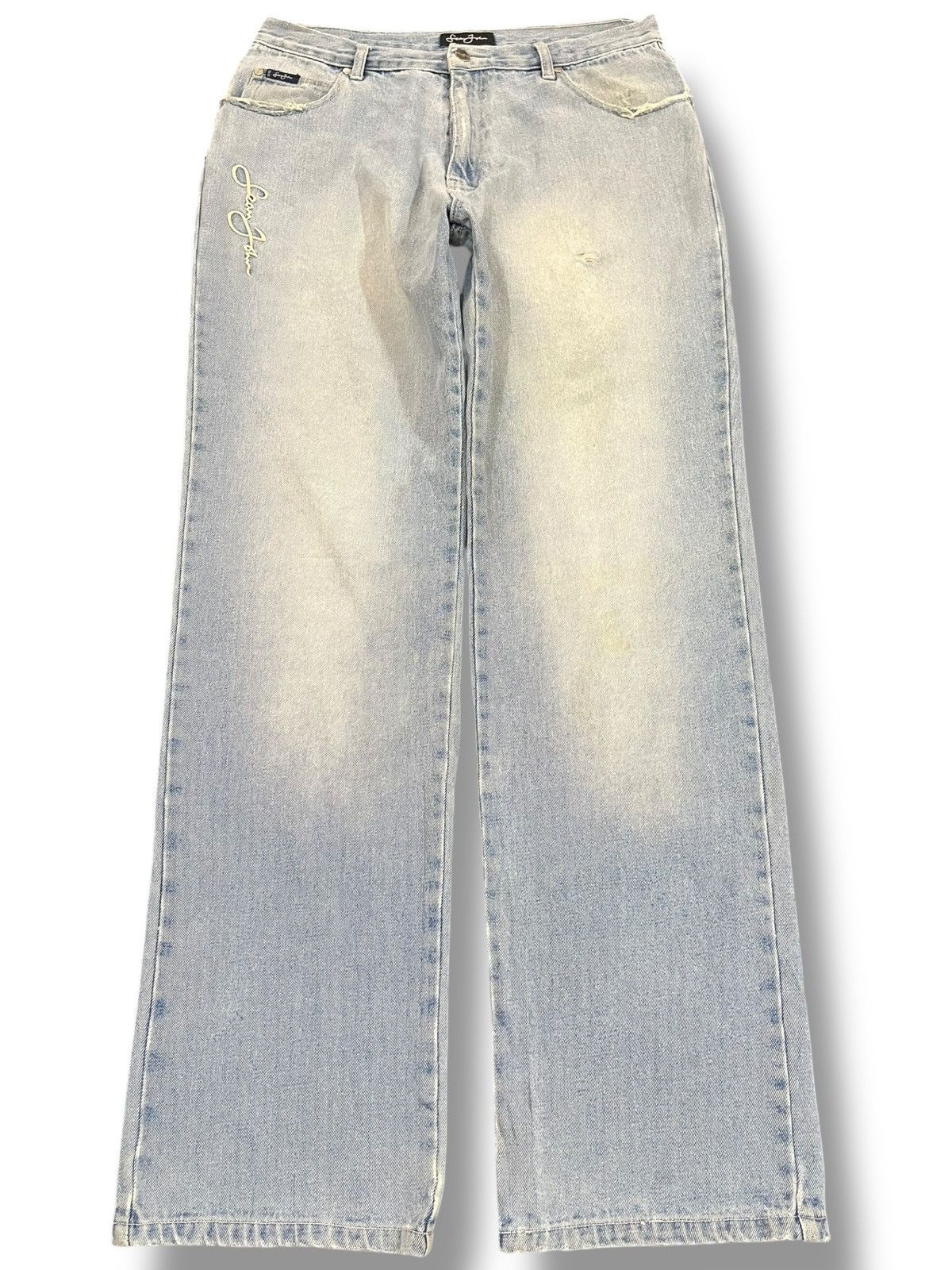 Le Grande Bleu (L.G.B.) × Sean John Vintage Sean John Baggy Faded Denim Size US 33 - 1 Thumbnail