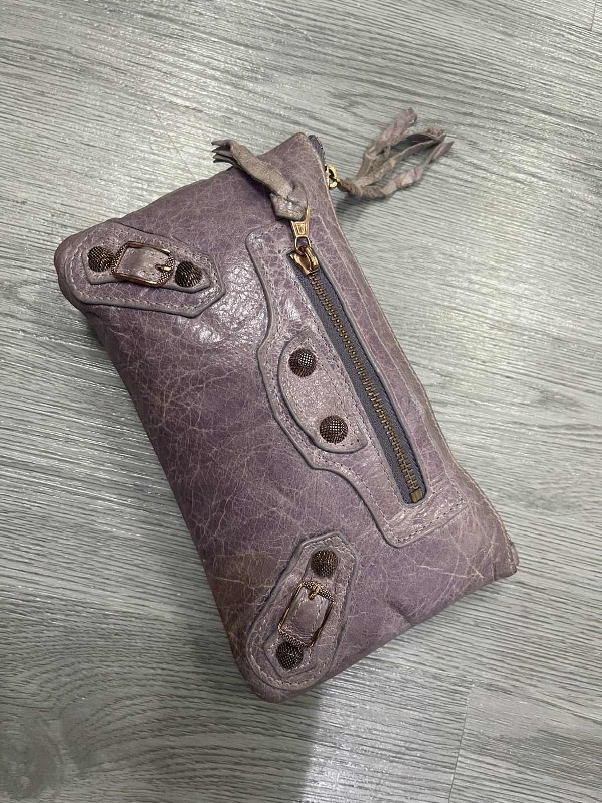 Balenciaga Balenciaga City purple leather Wallet Size ONE SIZE - 3 Thumbnail