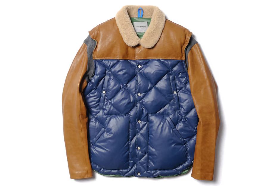 Undercover Undercover Quilted Down Jacket Leather Sleeves Shearling Size US XL / EU 56 / 4 - 1 Thumbnail