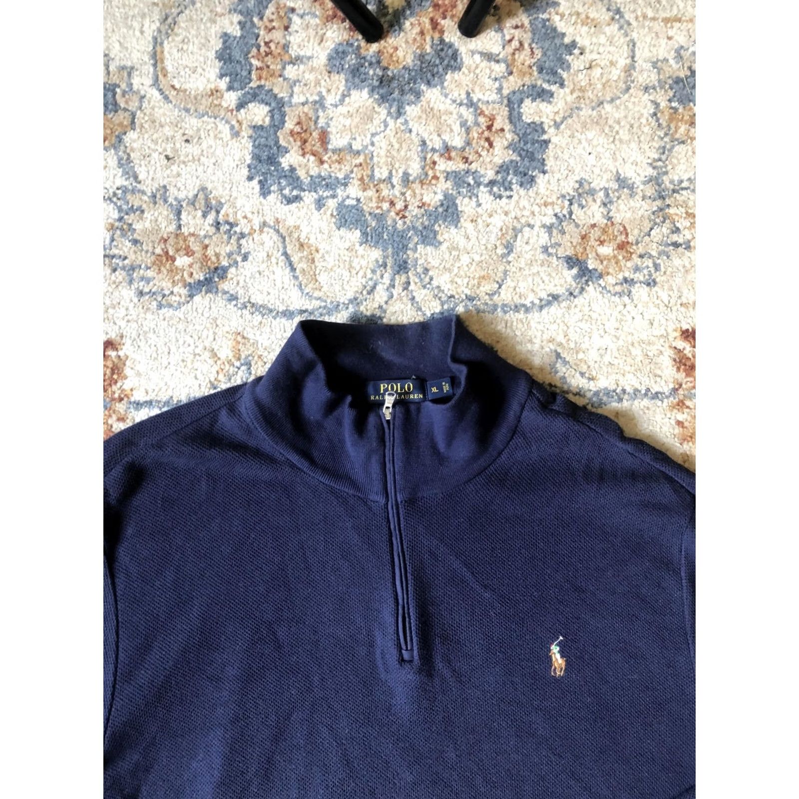 Polo Ralph Lauren VINTAGE Polo Ralph Lauren Sweater Mens XL Quarter Zip Pullover Pony Casual Size US XL / EU 56 / 4 - 2 Thumbnail