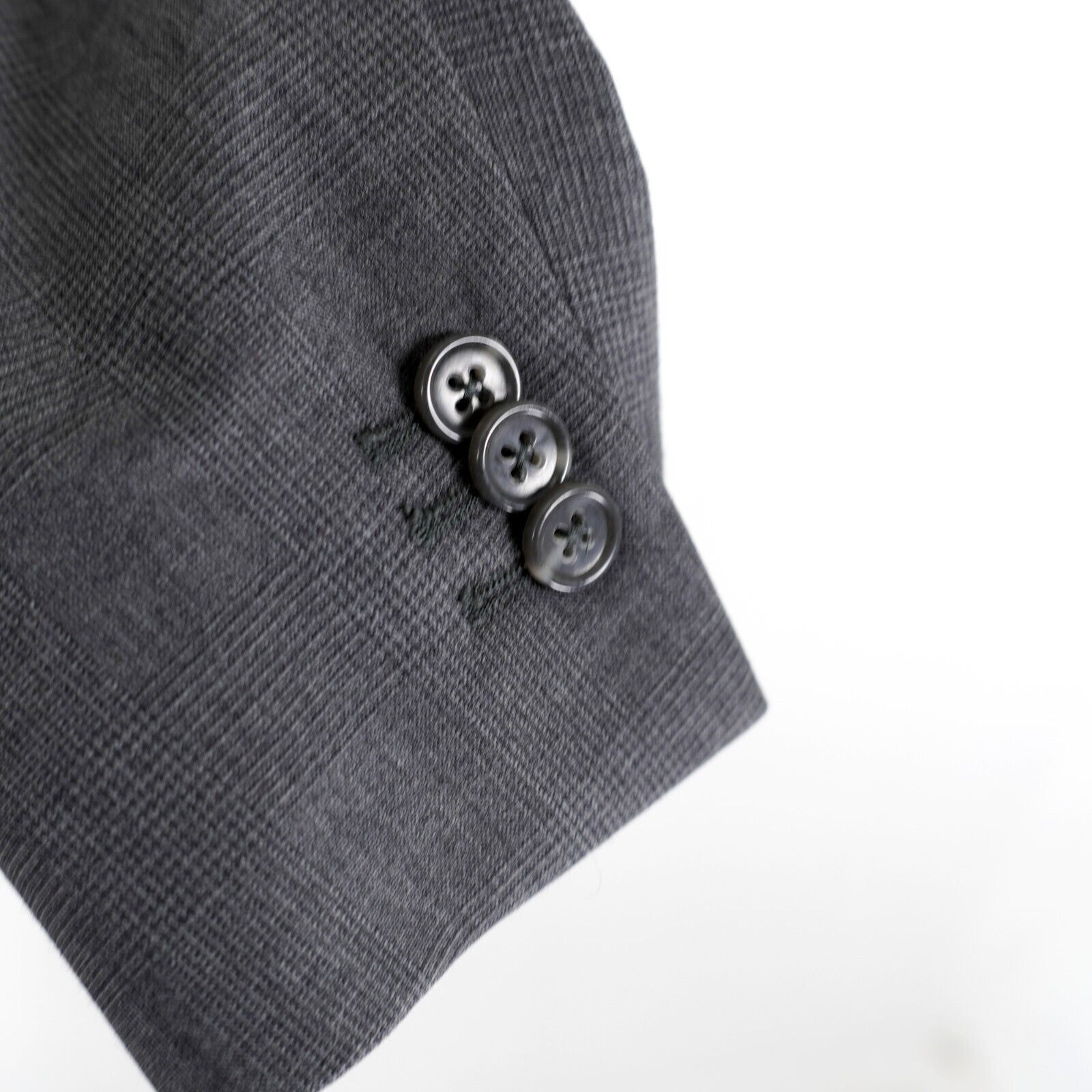 Banana Republic Banana Republic Tailored Fit Wool Gray Glen Plaid W/ Blue 1 Size 36R - 3 Thumbnail