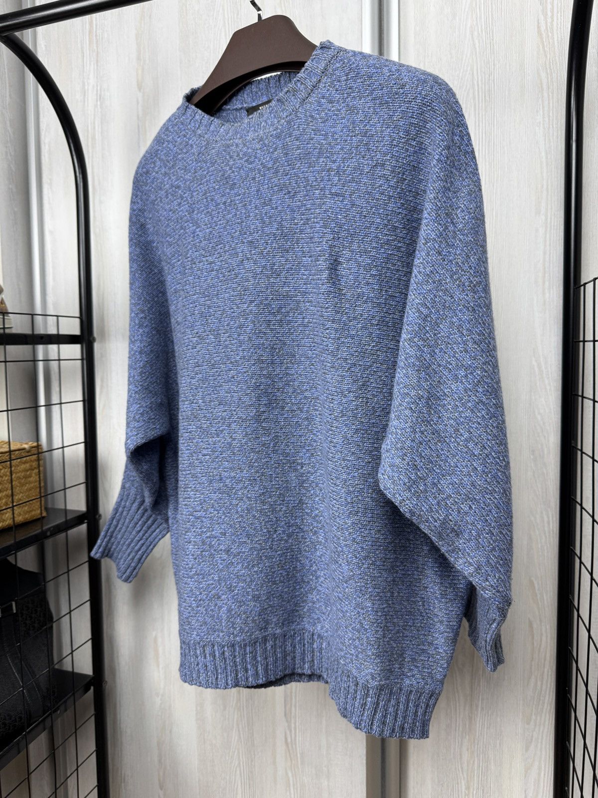 Max Mara Weekend Max Mara blue oversized knitted sweater avant garde Size S / US 4 / IT 40 - 5 Thumbnail
