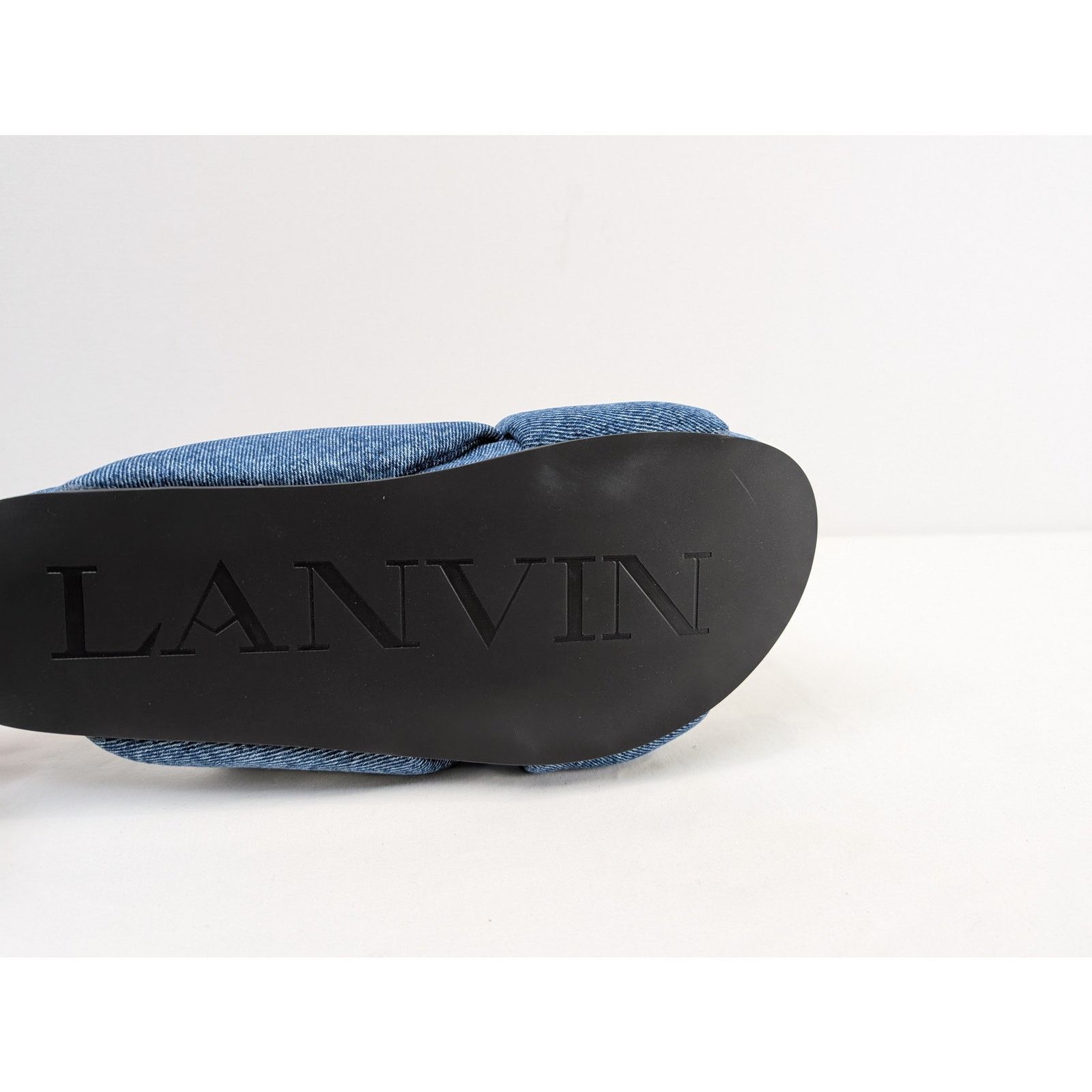 Lanvin o1rshd1 Cross Sandal Slipper with Denim in Blue Size US 10 / EU 43 - 14 Thumbnail
