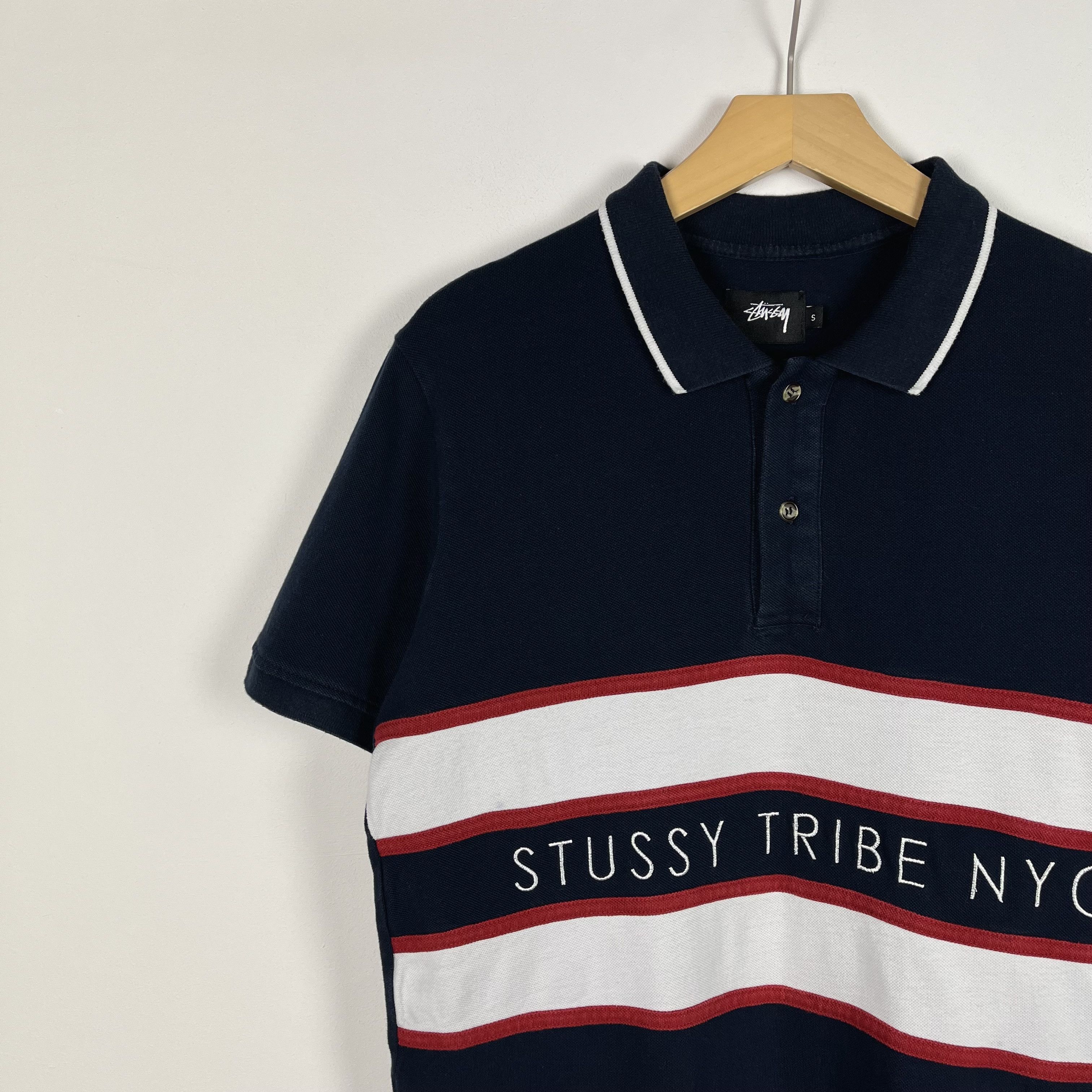 Stussy Vintage Stussy Tribe NYC Big Logo Polo Shirt 00’s Size US S / EU 44-46 / 1 - 5 Thumbnail