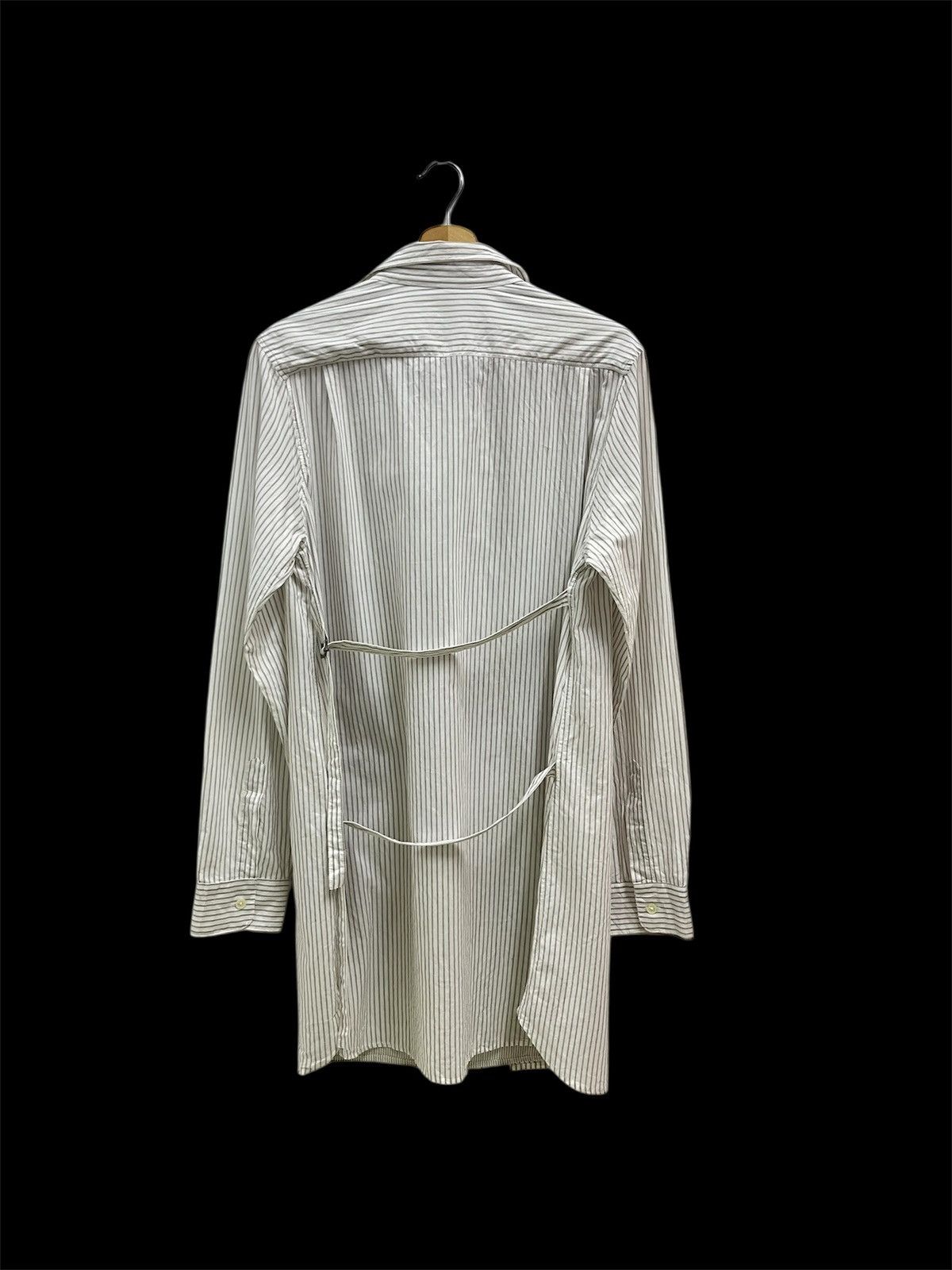 Ann Demeulemeester Double Layered Pinstripe Shirt Dress Size XS / US 0-2 / IT 36-38 - 2 Thumbnail