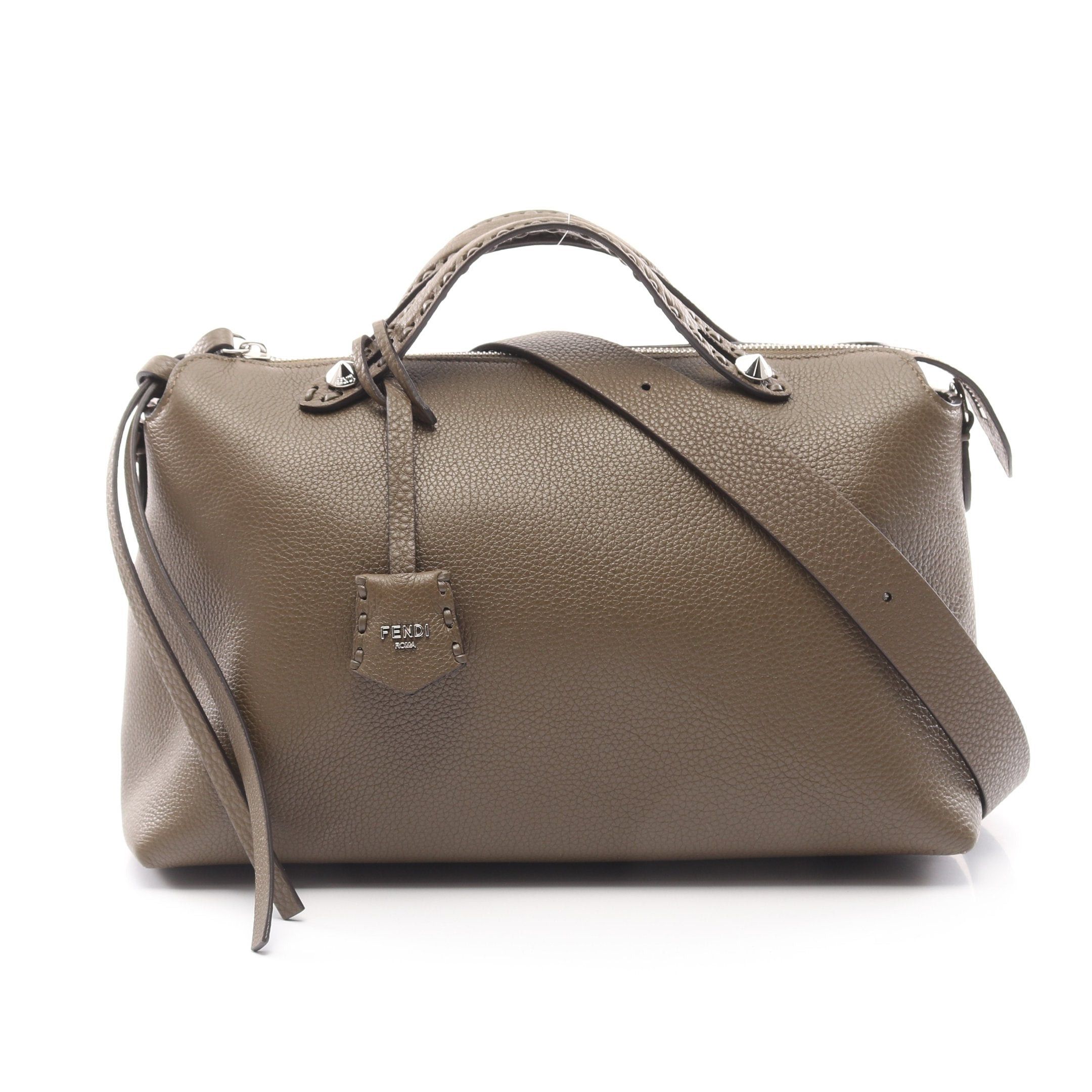 Fendi Fendi Bi The Way Selleria Large Handbag Leather Khaki Brown Size ONE SIZE - 1 Thumbnail