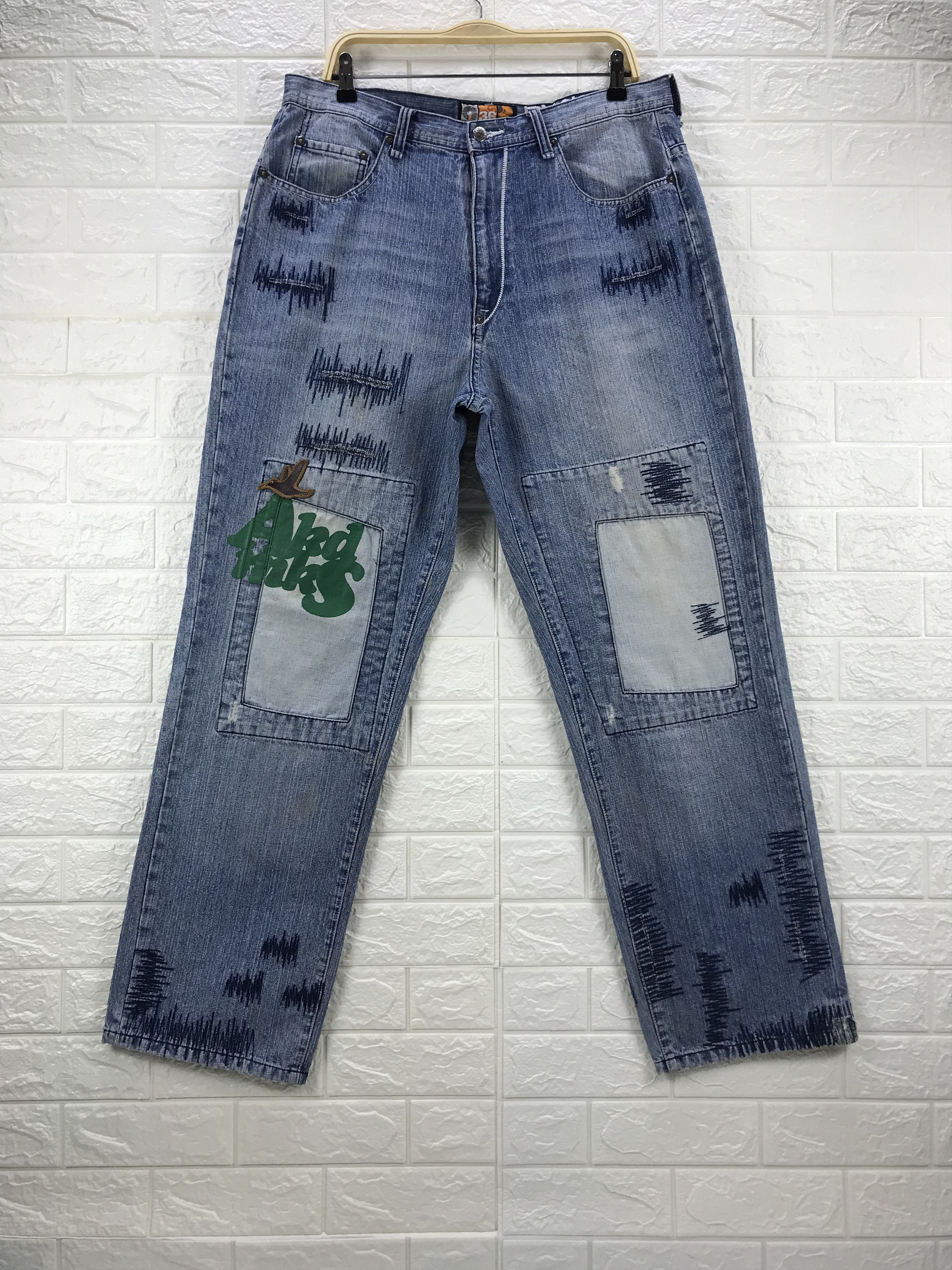 Akademiks Baggy Jeans Akademiks Distressed Design Wide Denim Size US 36 / EU 52 - 1 Thumbnail
