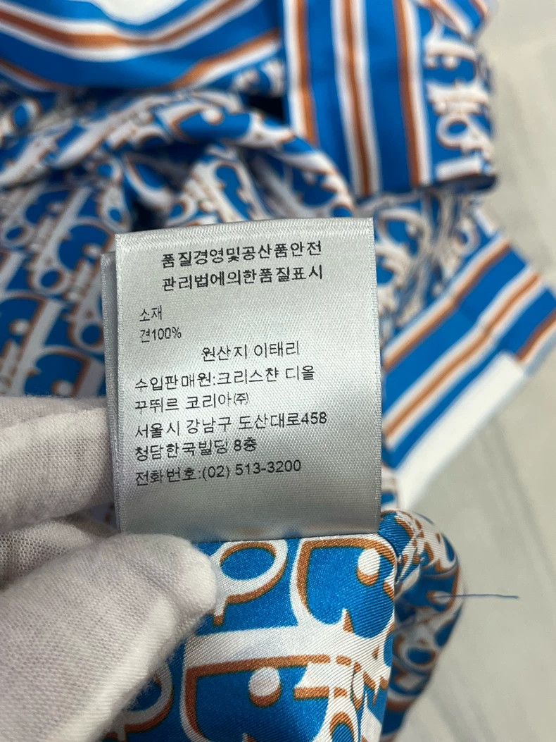Dior Dior Size41 Blue silk old flower full-print short-sleeved s Size US XS / EU 42 / 0 - 6 Thumbnail