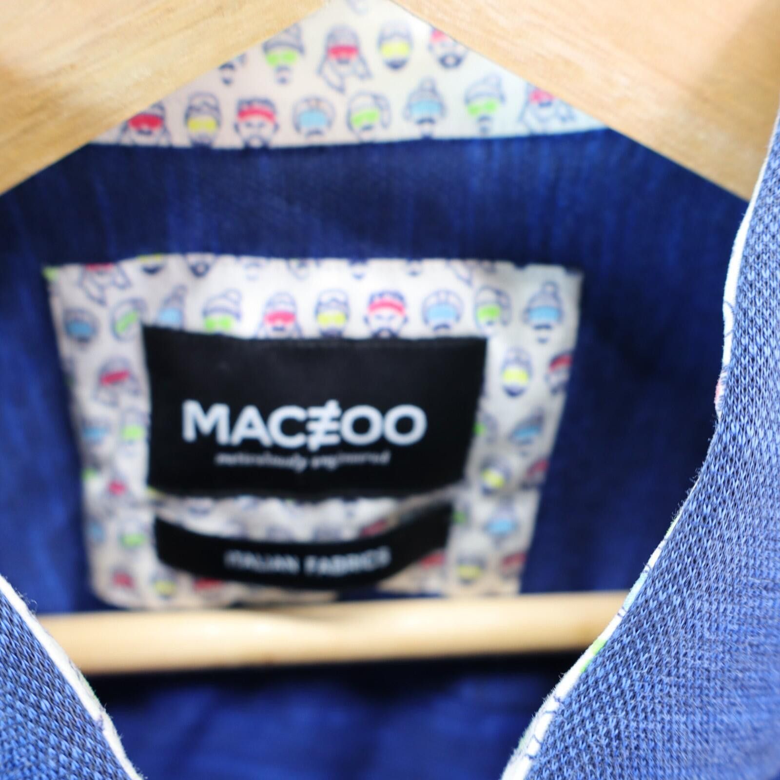 Maceoo Maceoo Shirt Men Large 4 Jersey Blue Einstein Button Print Size US L / EU 52-54 / 3 - 9 Thumbnail