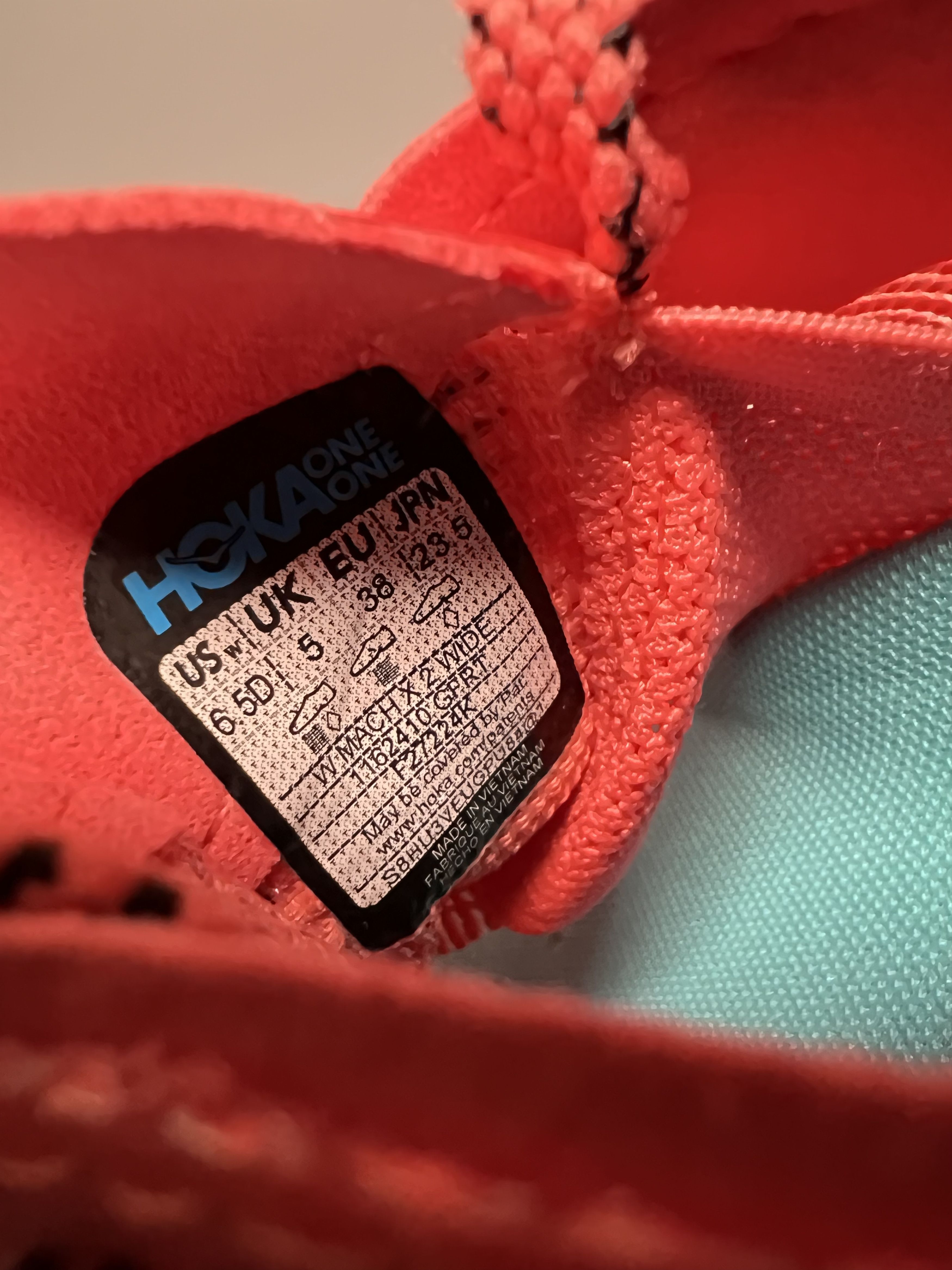 Hoka 6.5D Hoka One One Mach X 2 Wide Women's Running Shoes Size US 6.5 / IT 36.5 - 10 Thumbnail