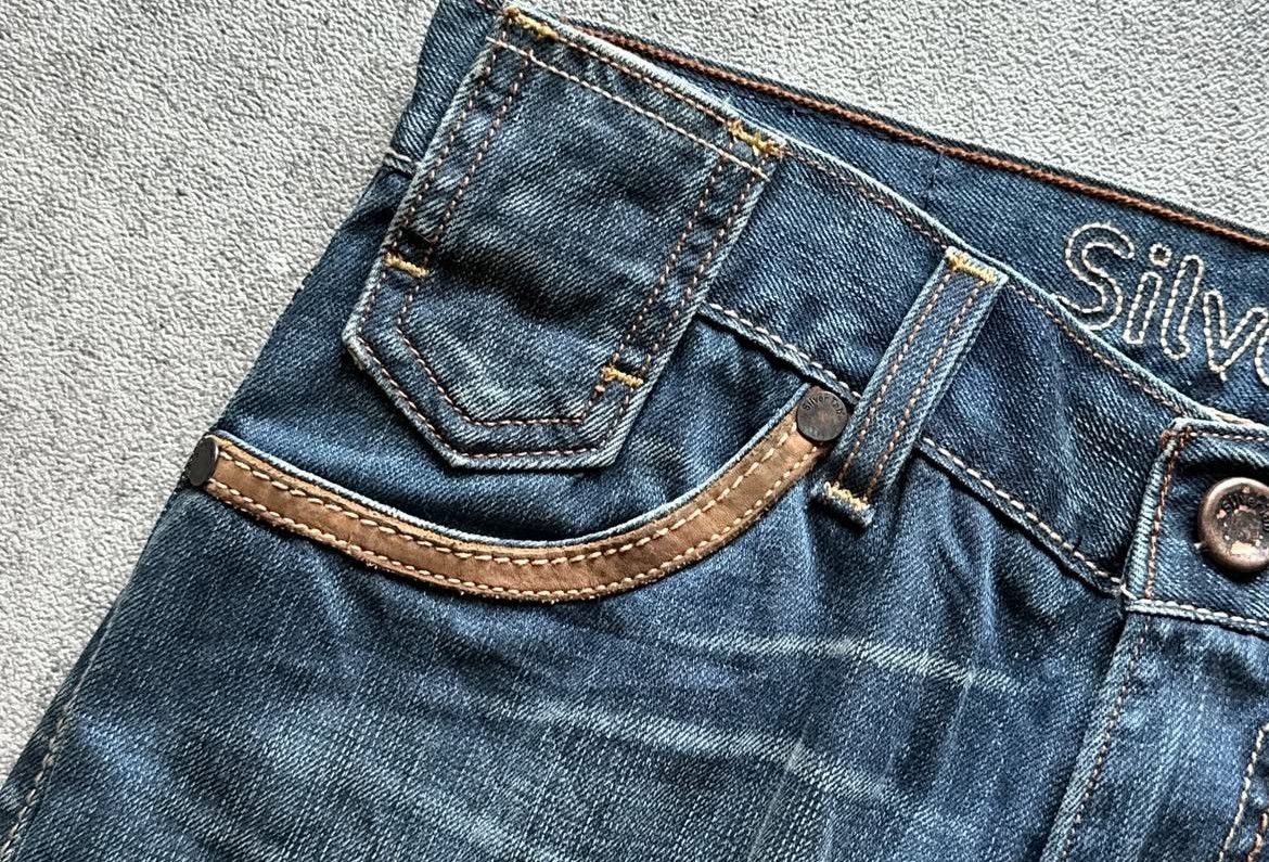 Japanese Brand 2000s Levi's Silver Tab Studded Baggy Wash Jeans y2k Lgb Size US 30 / EU 46 - 4 Thumbnail
