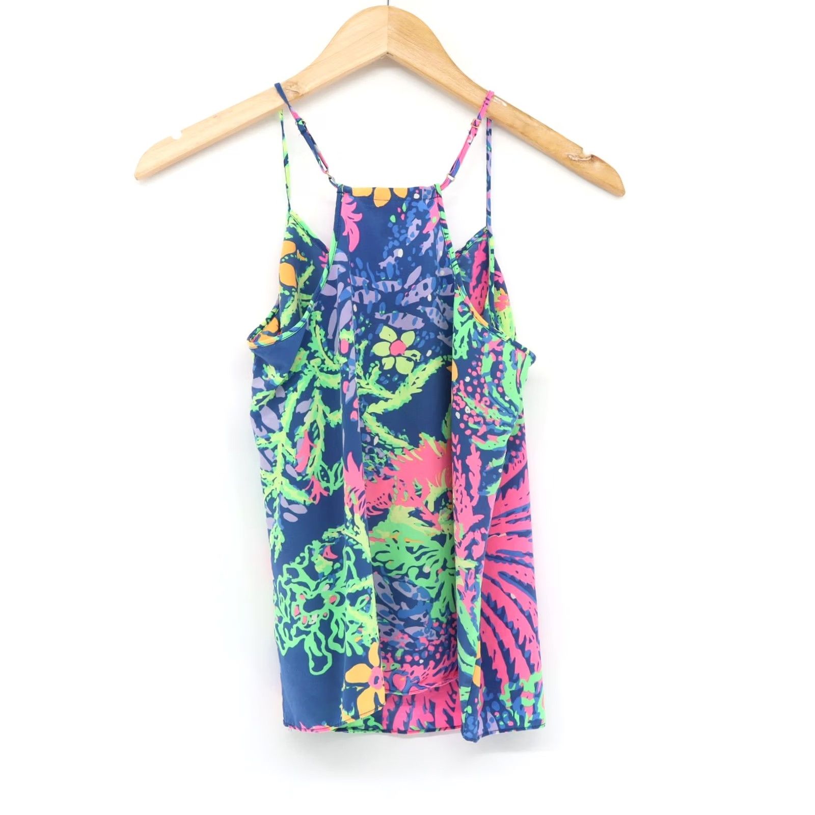 Lilly Pulitzer Lilly Pulitzer Tank Top Racer Back Adjustable Strap Multi Tropical Print XS Women Size XS / US 0-2 / IT 36-38 - 5 Thumbnail