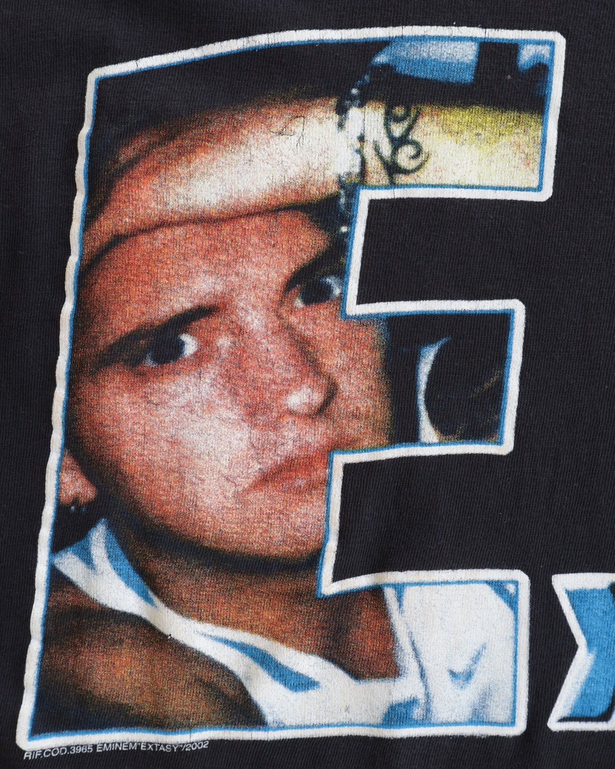 Vintage Vintage Eminem Tour Extasy Archive Grail Rap Black Tee Shirt Size US XXL / EU 58 / 5 - 4 Thumbnail