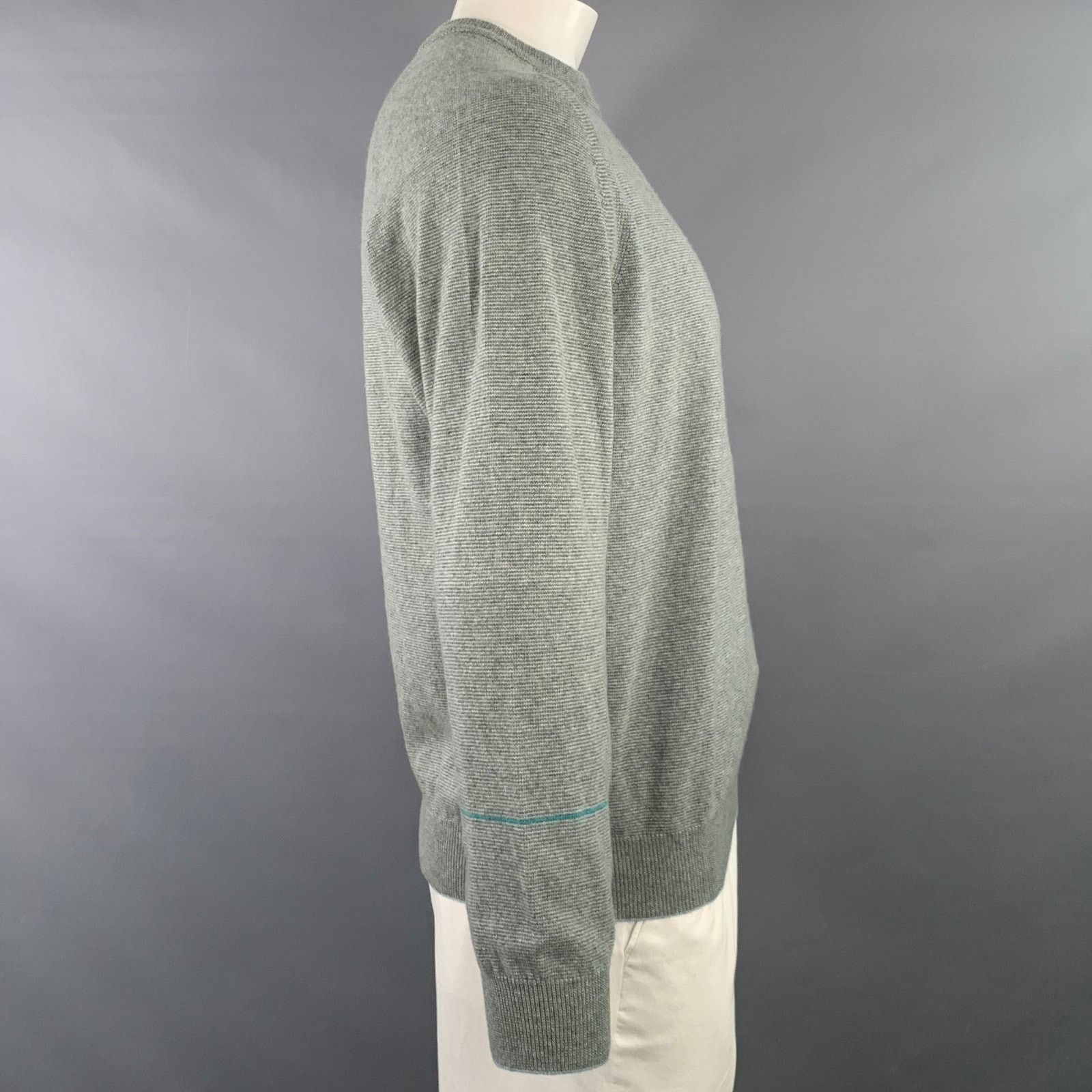 Paul Smith PAUL SMITH Size L Grey Lambswool Cotton Crew Neck Pullover Size US L / EU 52-54 / 3 - 2 Thumbnail