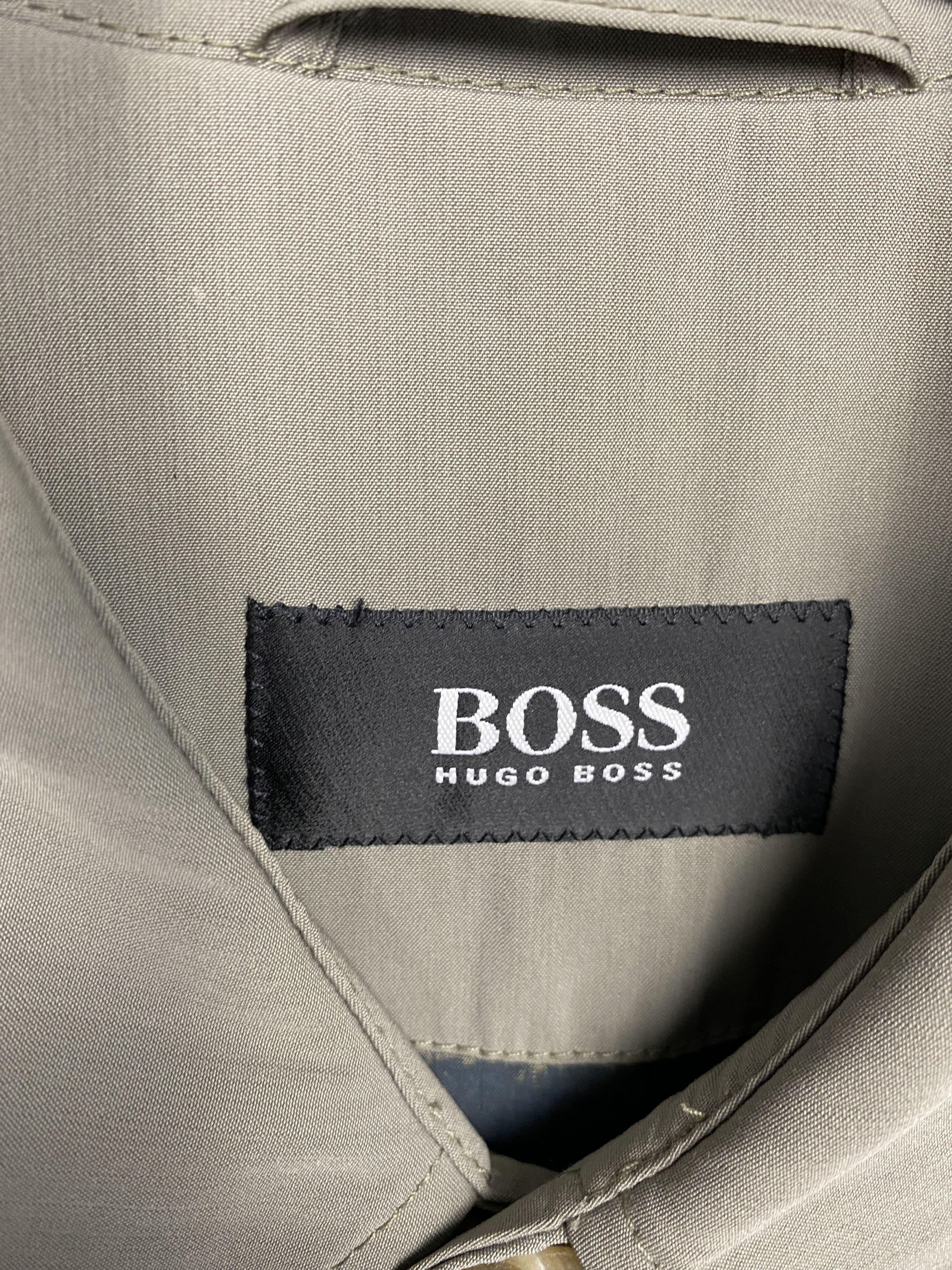 Hugo Boss × Vintage Hugo Boss Vintage Mens Long Trench Coat Wool Jacket Size US L / EU 52-54 / 3 - 3 Thumbnail