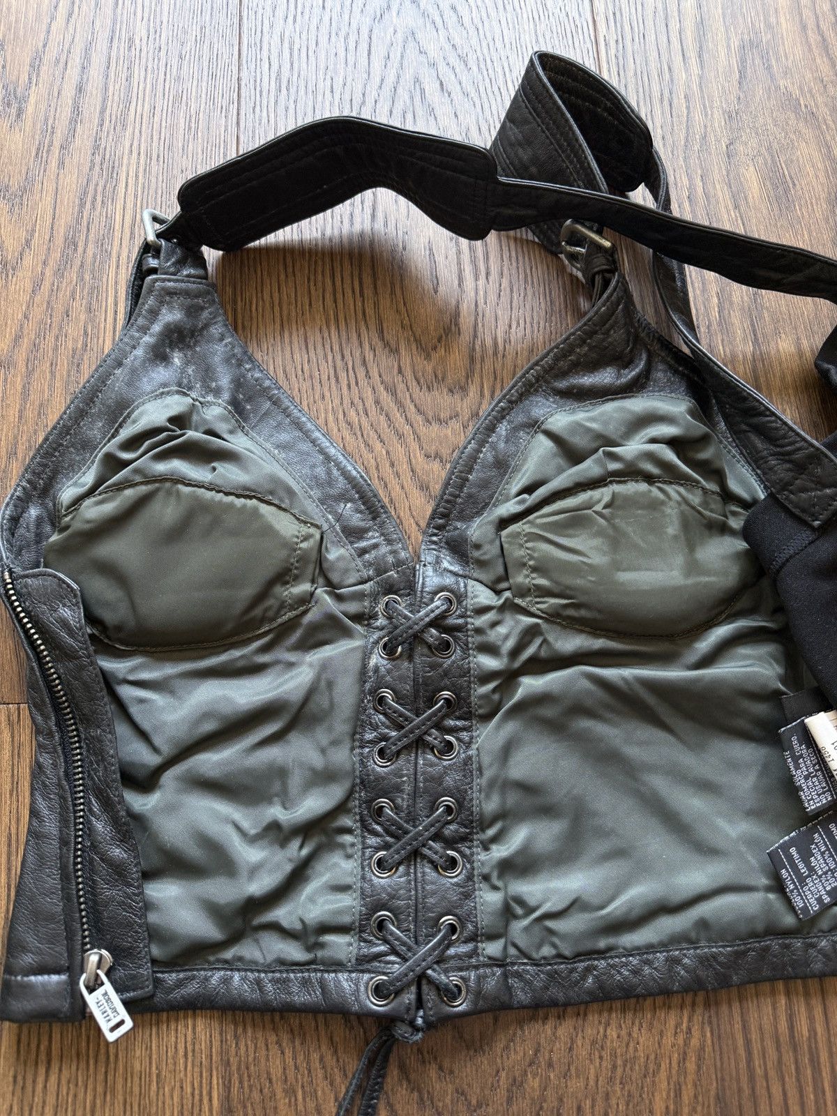 Harley Davidson Vintage Y2K Harley Davidson Leather Lace Up Bustier Corset Size M / US 6-8 / IT 42-44 - 7 Thumbnail