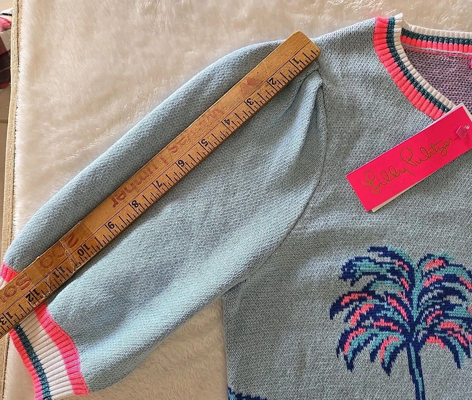 Lilly Pulitzer LILLY PULITZER Sweater Womens M Short Sleeve Tennis Top $148 Size M / US 6-8 / IT 42-44 - 8 Thumbnail