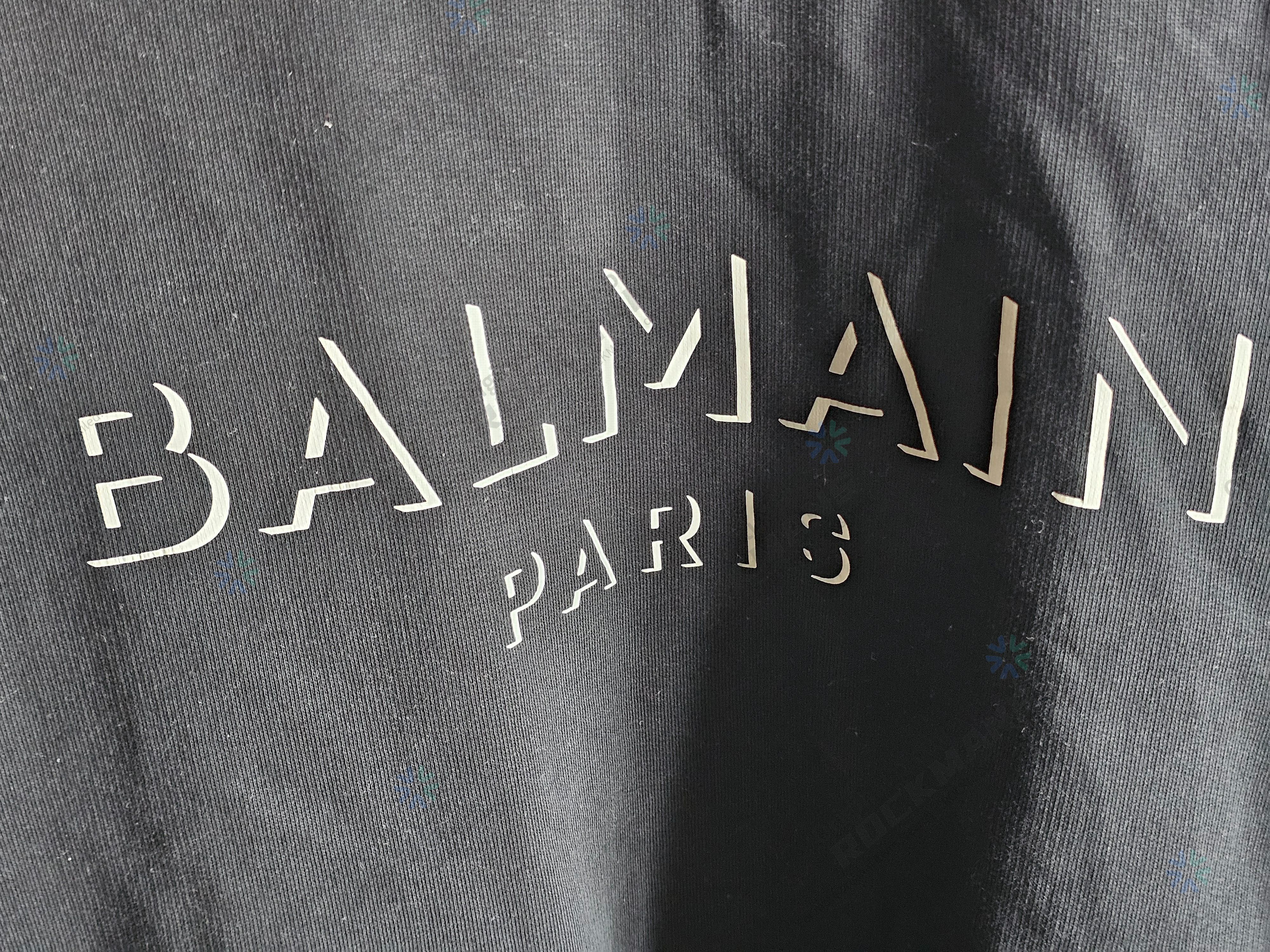 Balmain Balmain Paris logo-print Cotton Sweatshirt Size M Size US M / EU 48-50 / 2 - 2 Thumbnail