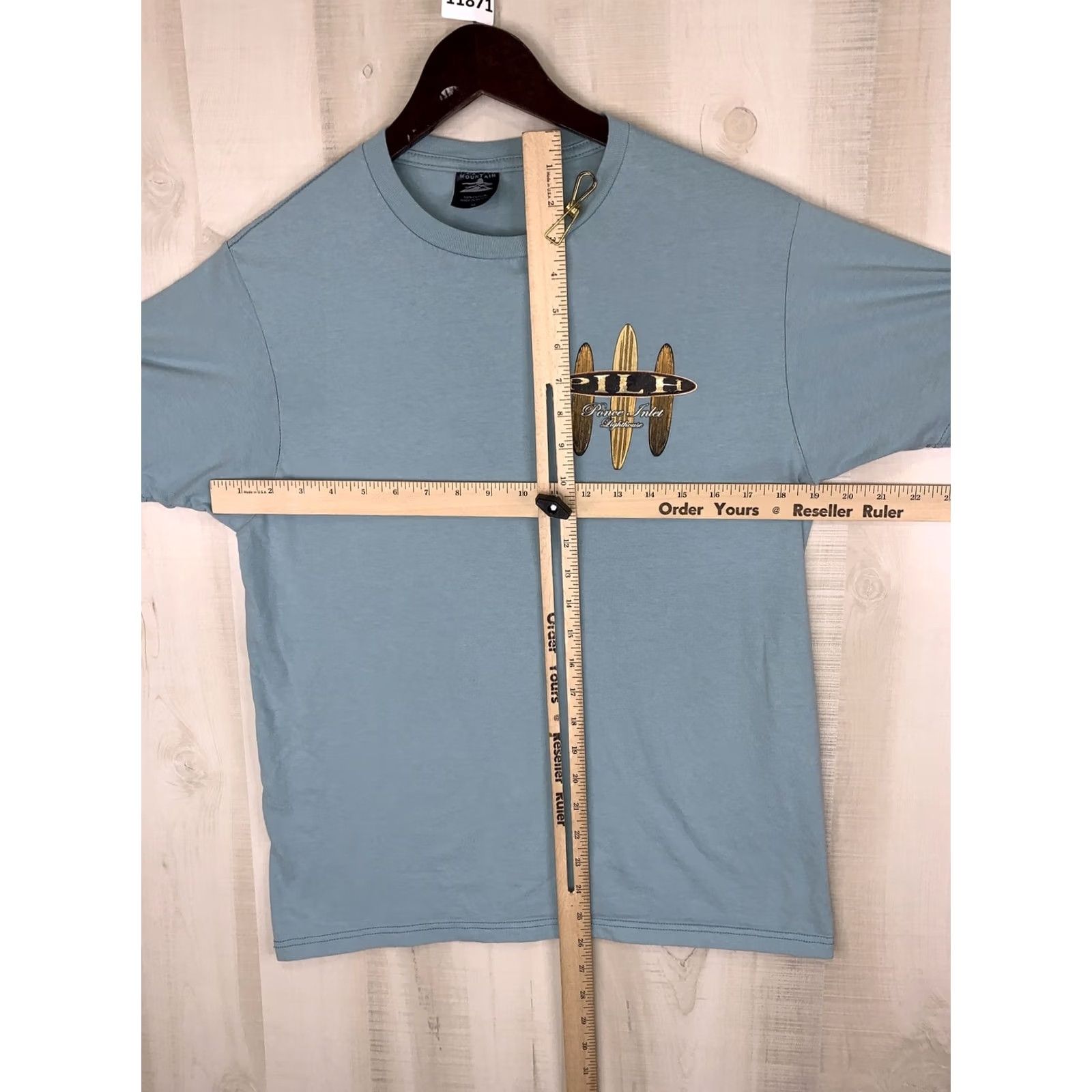 The Mountain Mountain Pounce Inlet Lighthouse T-Shirt Blue Cotton Adult M Short Sleeve Crew Neck 11871 Mens Size US M / EU 48-50 / 2 - 5 Thumbnail