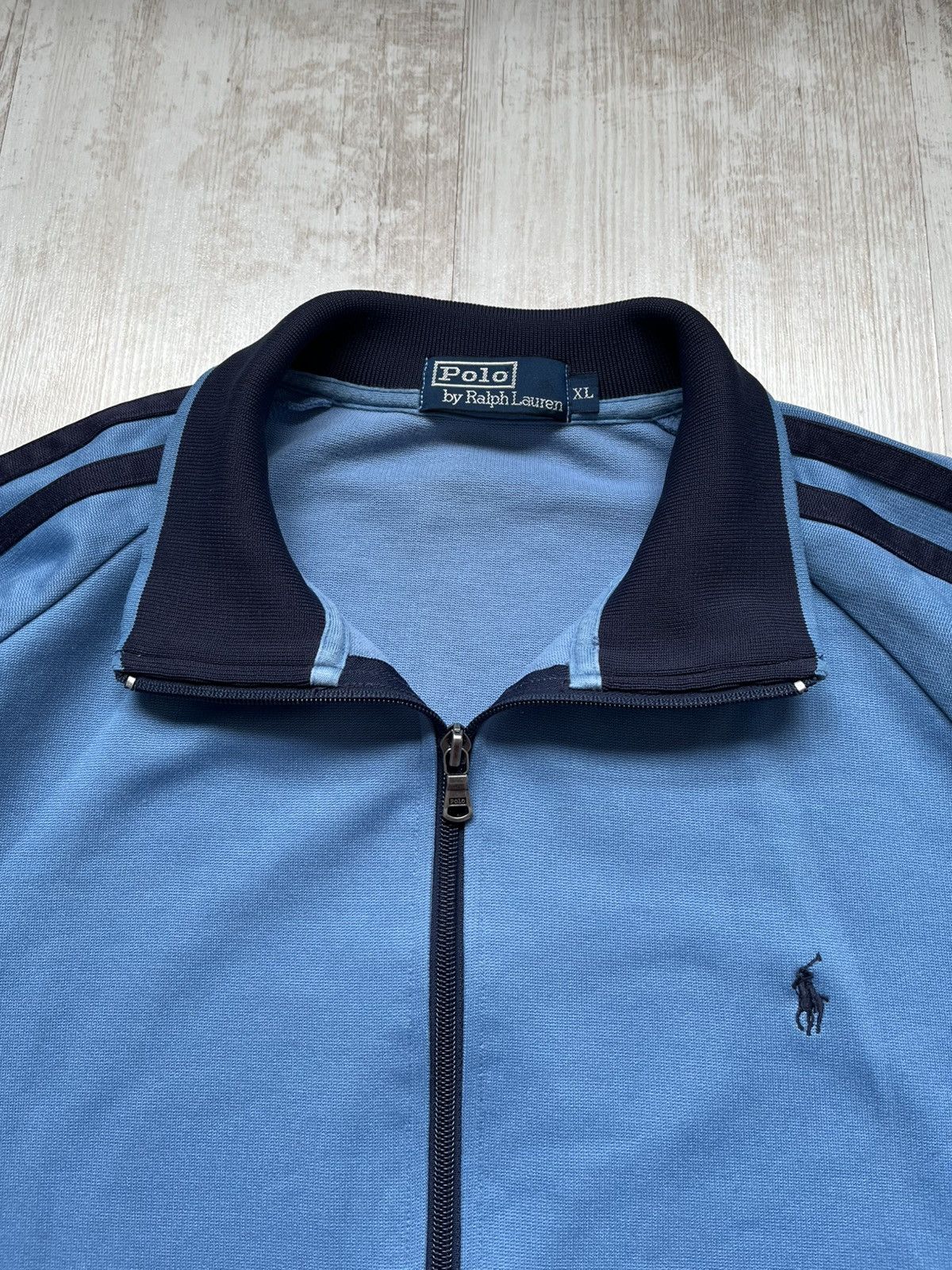 Polo Ralph Lauren × Vintage Vintage 90s Polo RL Blue Track Jacket Full Zip Logo Athletic Size US XL / EU 56 / 4 - 5 Thumbnail