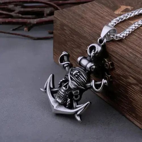 VIBE Vintage Nordic Pirate Double Swords Necklace Size ONE SIZE - 1 Thumbnail