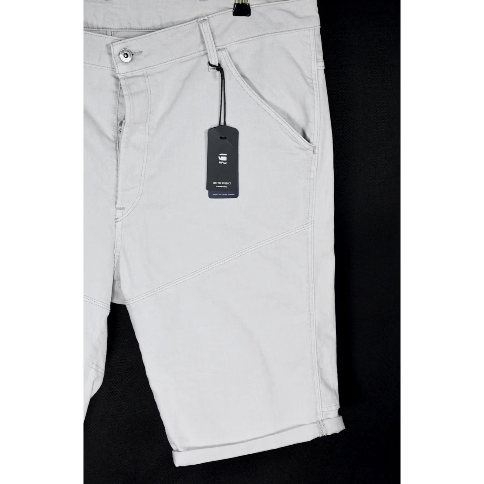 G-Star G-Star RAW 5621 3D TAPERED 1/2 INZA STRETCH DENIM SHORTS Gray 40 Mens Jeans Classic Casual Short Denim Waist 53 cm Inseam 29 cm Size US 40 / EU 56 - 3 Thumbnail