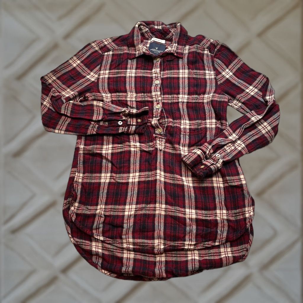 Abercrombie & Fitch VINTAGE Abercrombie & Fitch Ann-Mazingly Soft Flannel Shirt Womens Small Boyfriend Fit Size S / US 4 / IT 40 - 1 Thumbnail