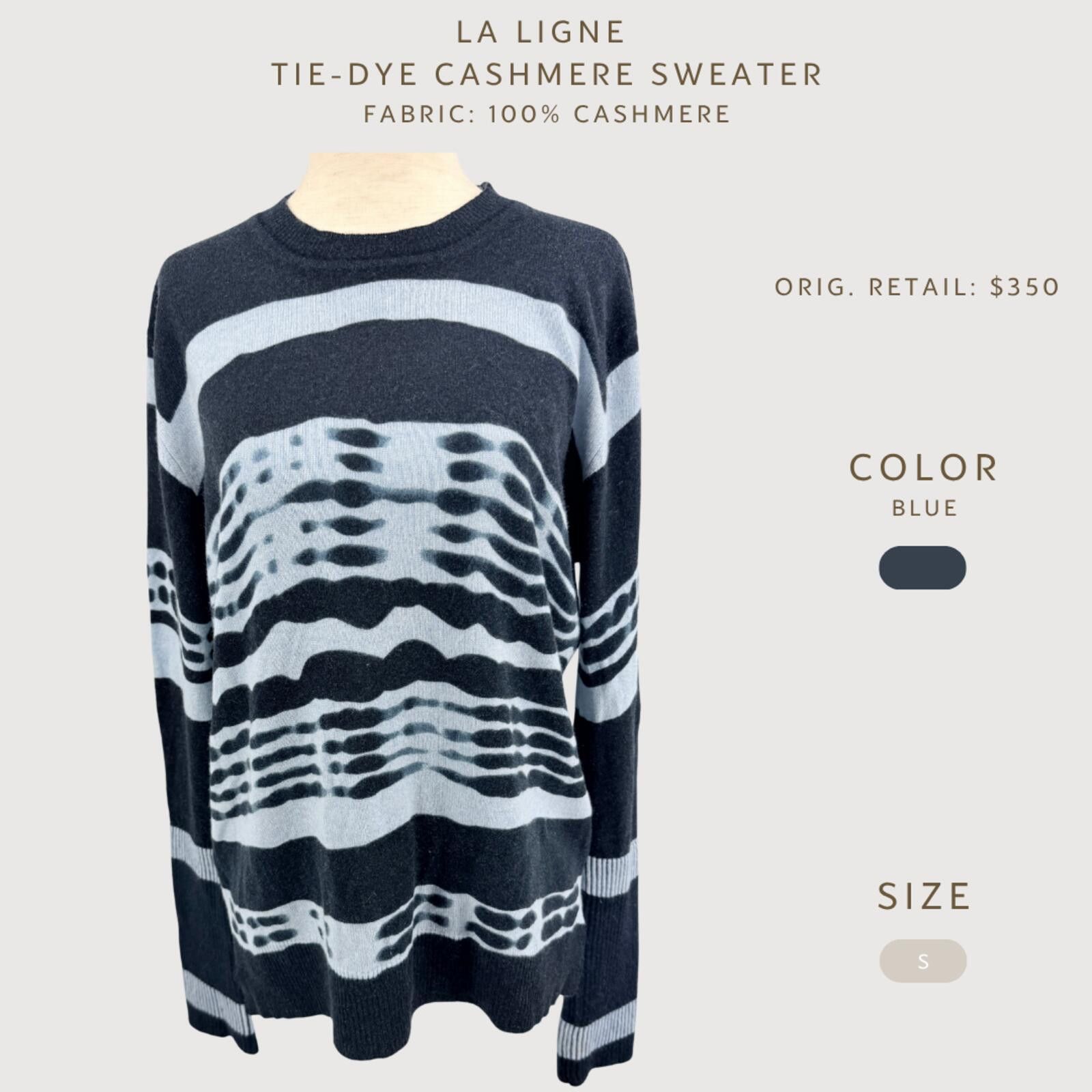 Other La Ligne Tie Dye Cashmere Sweater Blue Small Size S / US 4 / IT 40 - 2 Thumbnail