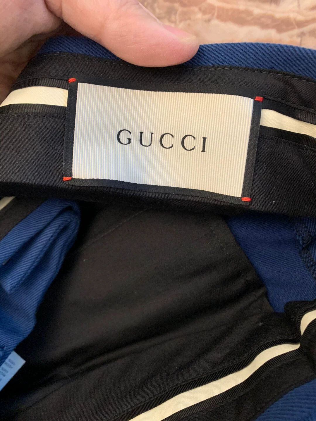 Gucci Gucci Men's Navy Blue Classic Chino Pants 48 Size US 32 / EU 48 - 4 Thumbnail