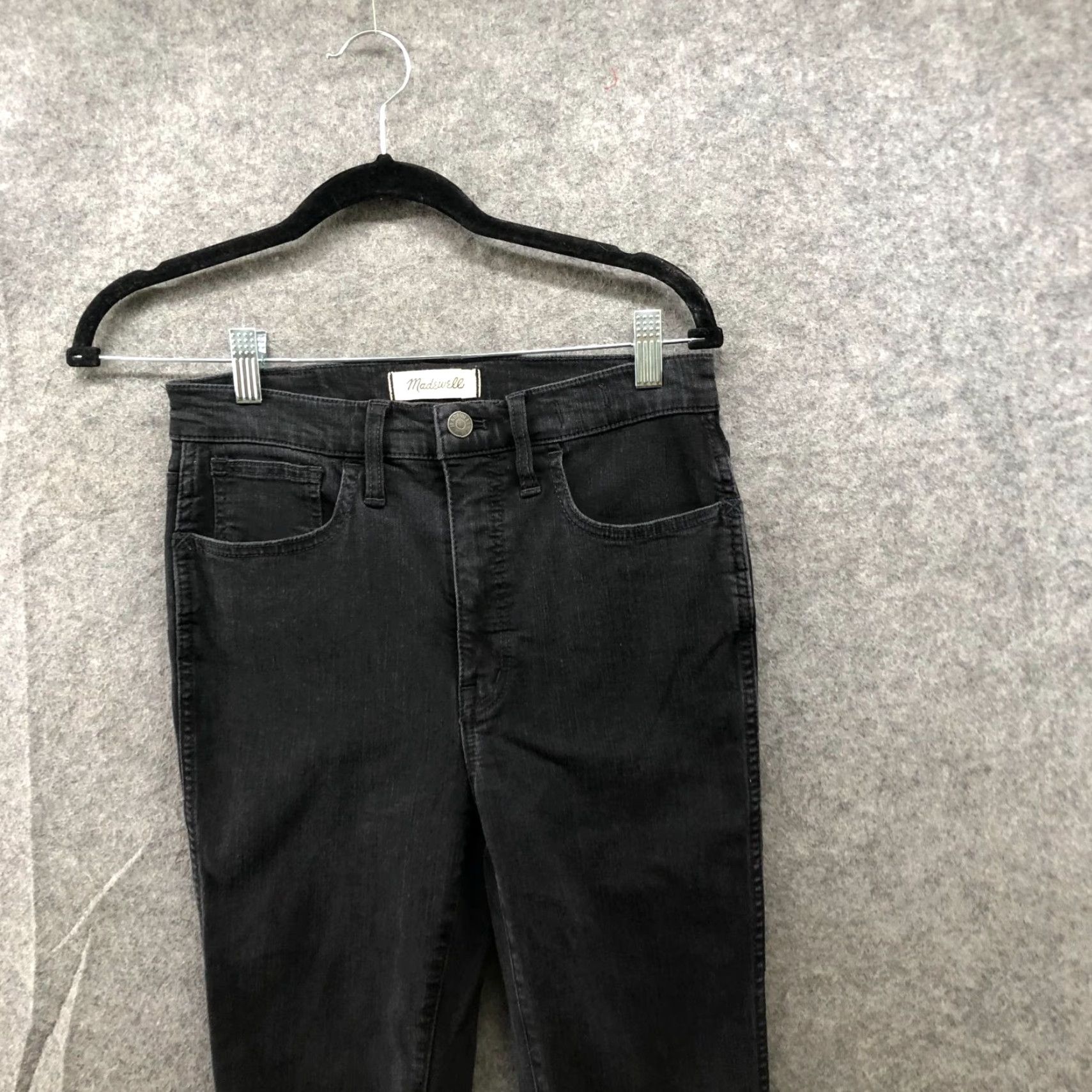 Madewell Madewell 10" High-Rise Roadtripper Supersoft Jeans Davie Wash Womens 27 Black Size 27" / US 4 / IT 40 - 3 Thumbnail
