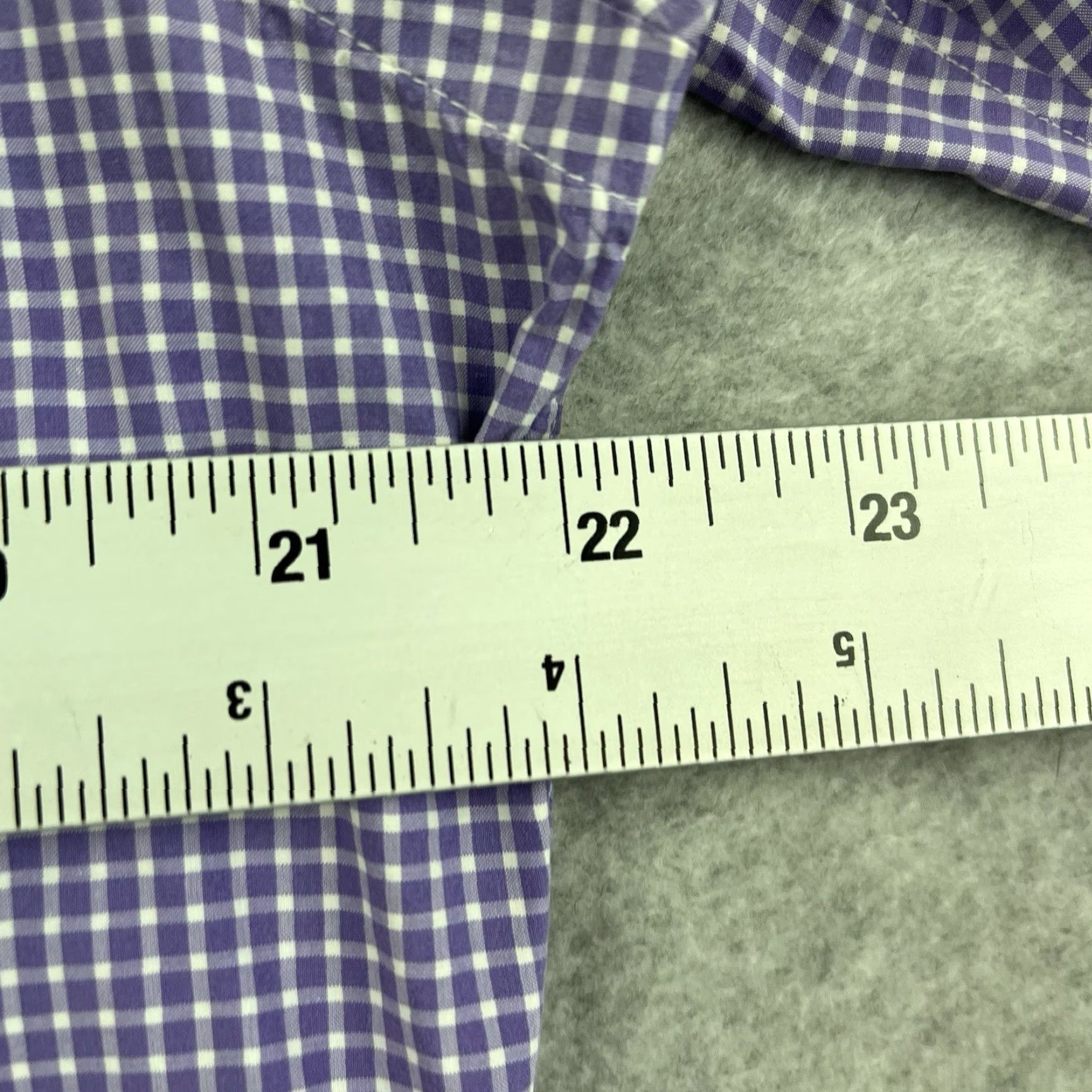 Polo Ralph Lauren Ralph Lauren Dress Shirt Purple White Gingham Mens M Button-Down Classic Polo Pony Embroidered Button Up Long Sleeve Tie Casual Holiday? Size 40R - 5 Thumbnail
