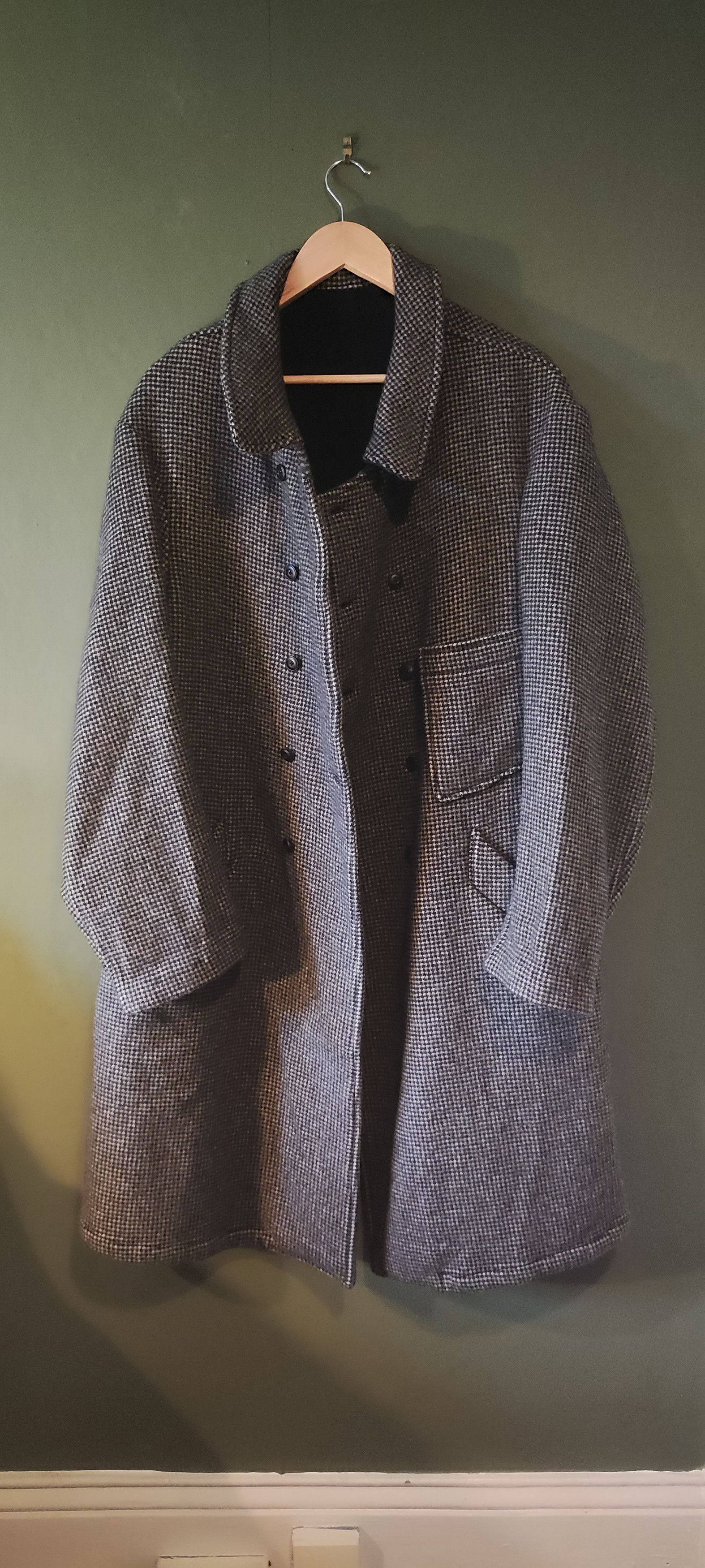 image of Geoffrey B Small Fw19 Double Breasted Cashmere Coat in Grey, Men's (Size Medium)
