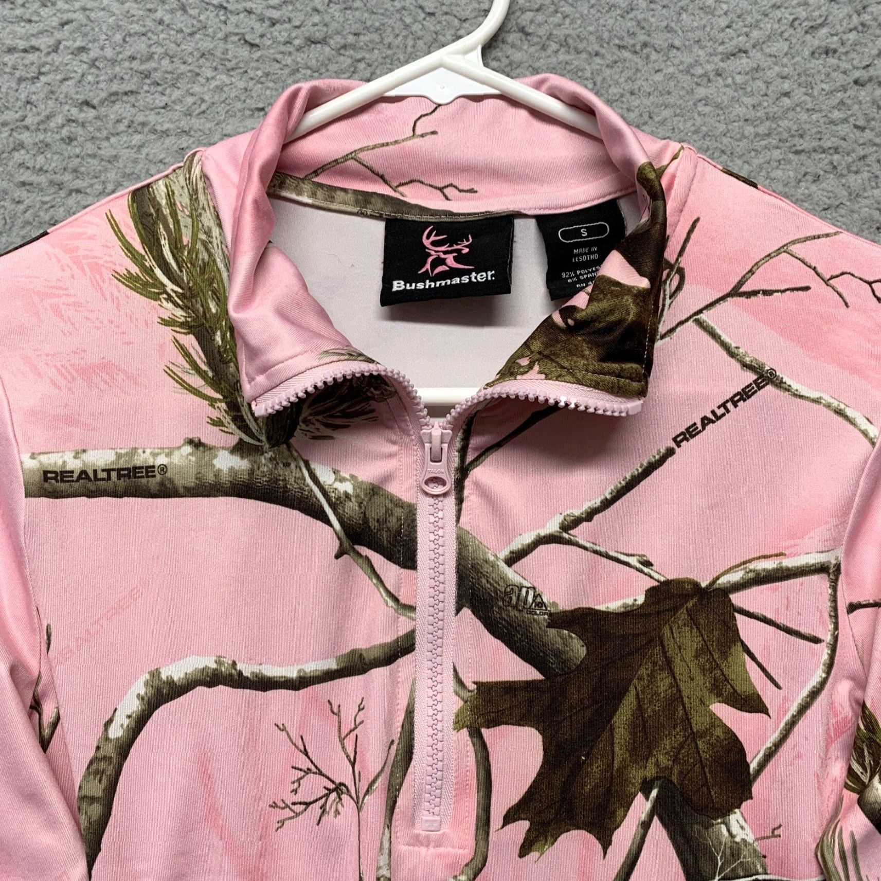 Realtree Bushmaster Activewear Realtree Pink Size Small 1/3 Zip Thumb Holes Pullover Top Women Athletic Shirt Size S / US 4 / IT 40 - 7 Thumbnail