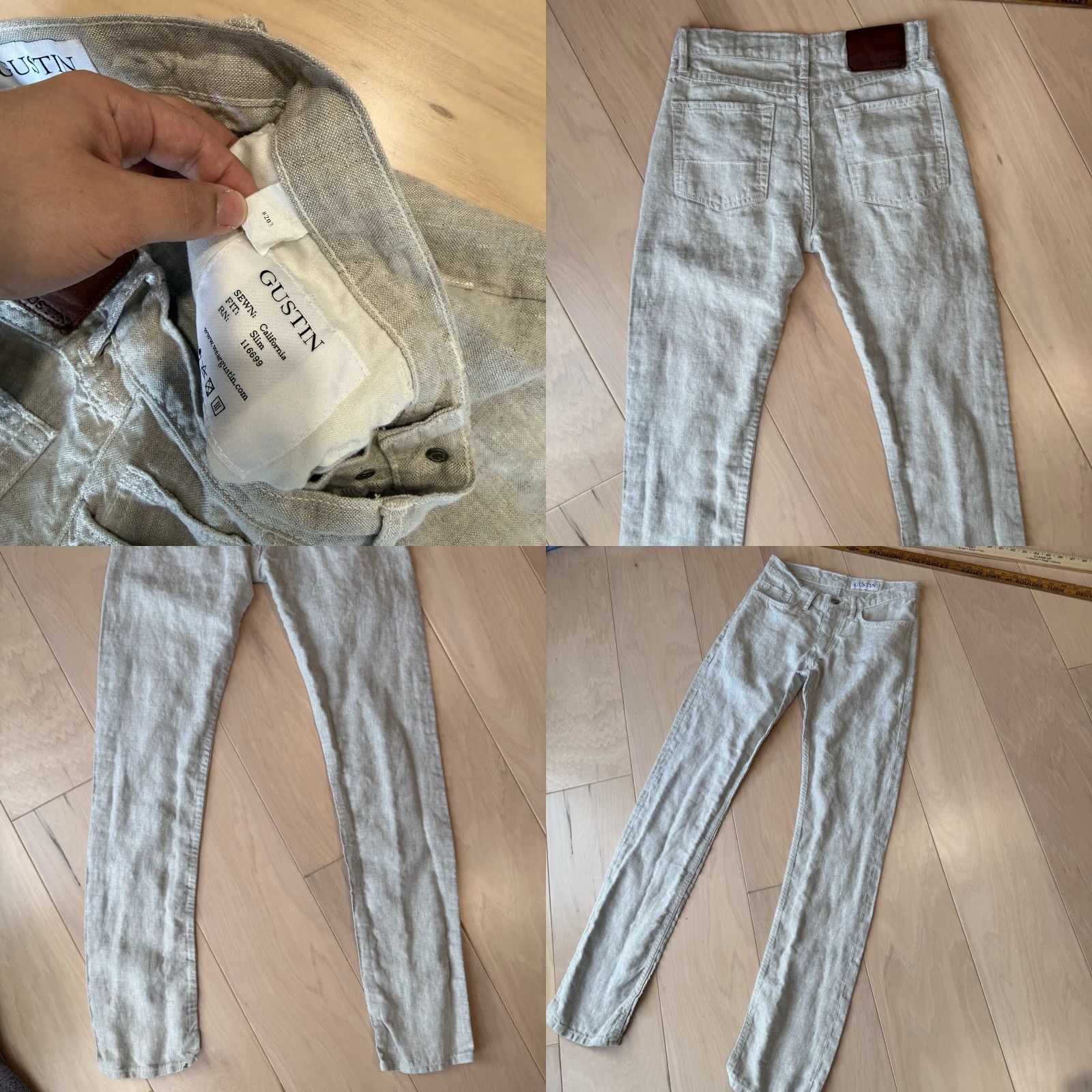 Gustin Gustin Rustic Slub Linen Pants 28 Light Beige Lightweight Minimalist New York Shirt Size US 28 / EU 44 - 8 Thumbnail