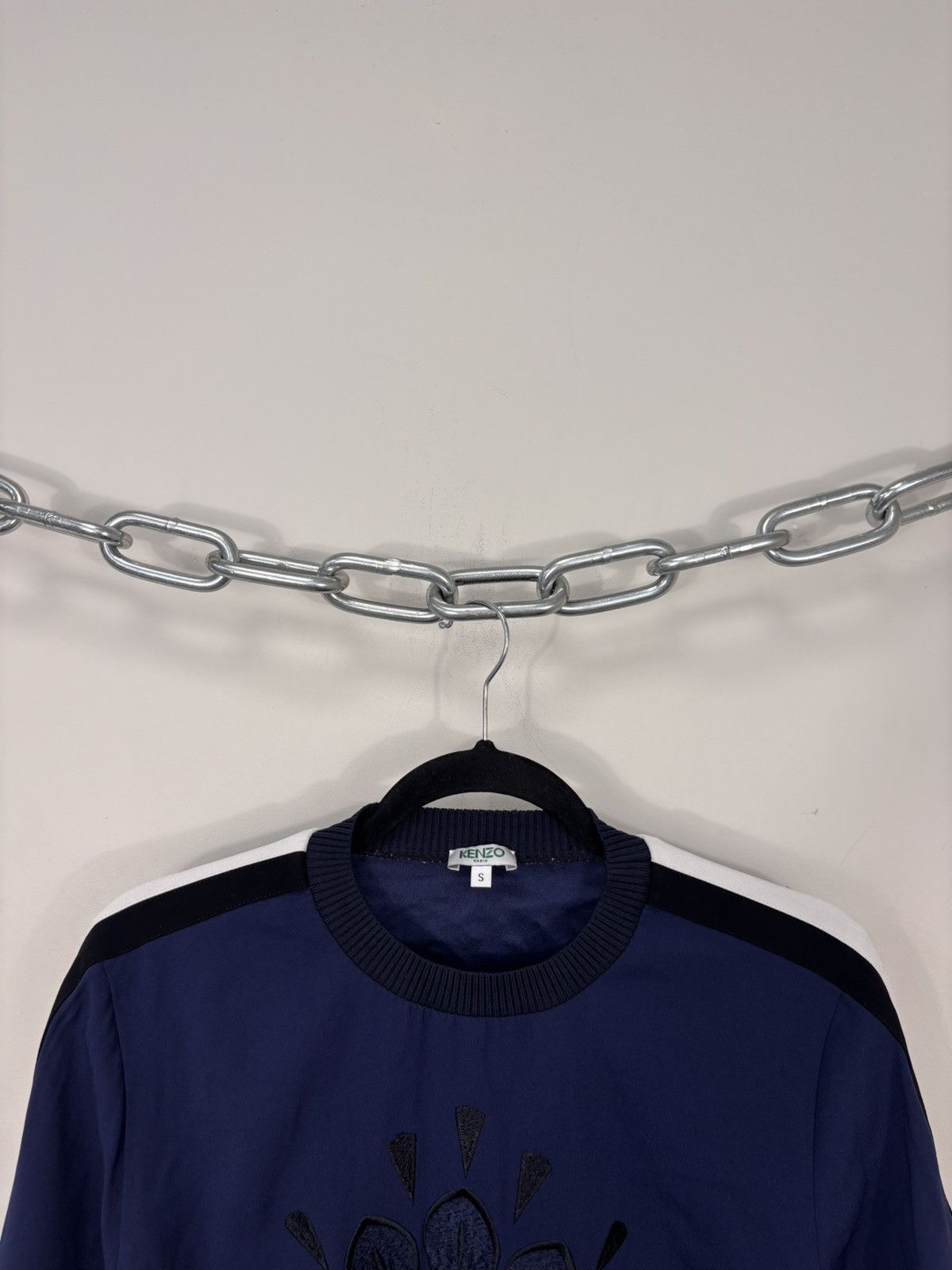 Kenzo Kenzo Paris Women’s Eye Crepe Navy Blue Sweatshirt Crewneck Size S / US 4 / IT 40 - 3 Thumbnail