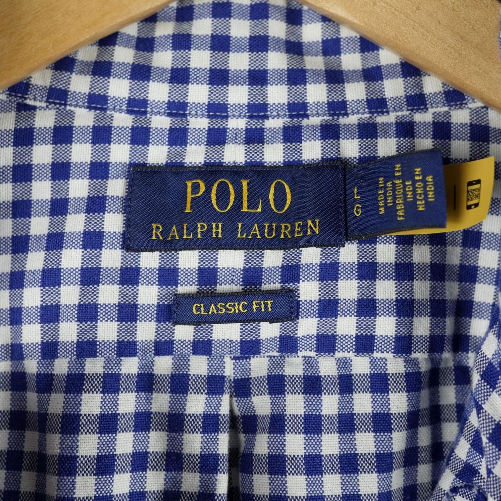 Polo Ralph Lauren Polo Ralph Lauren Shirt Mens Large Blue Gingham Button-Down Long Sleeve Size US L / EU 52-54 / 3 - 5 Thumbnail