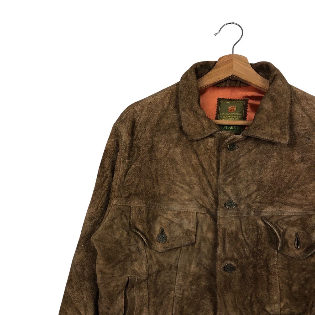 Issey Miyake 📌Vintage Biker Leather Jacket Flare Big Logo Lining Size US M / EU 48-50 / 2 - 8 Thumbnail