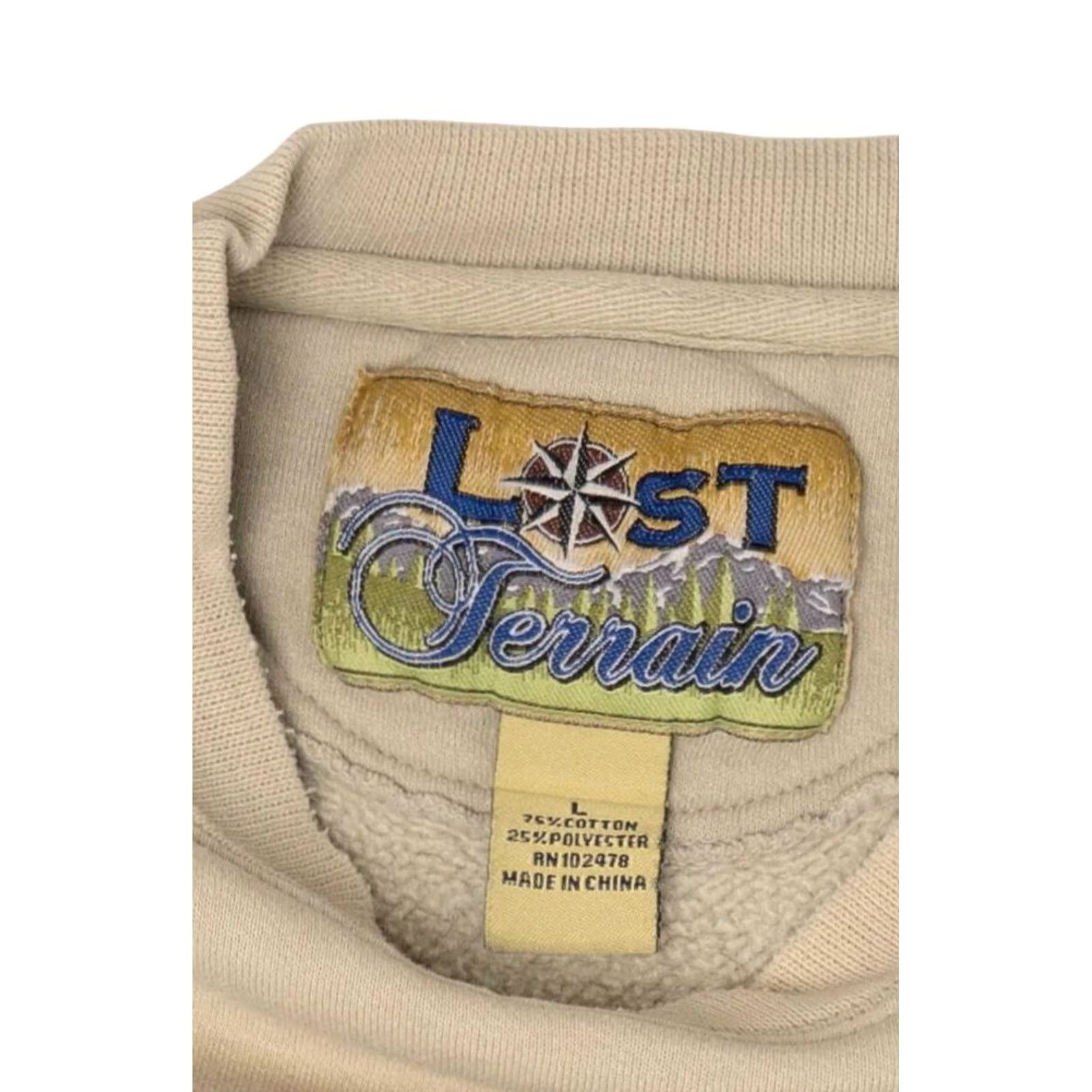 Greats VINTAGE Lost Terrain Sweatshirt Deer Buck Great American Wilderness 2000s Large White Beige Mens Size US L / EU 52-54 / 3 - 3 Thumbnail