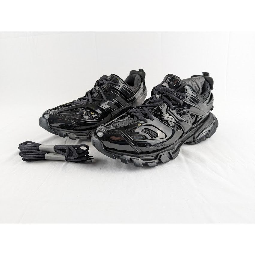 Balenciaga o1rshd1 Rubber Sole Track Sneaker in Black Size US 12 / EU 45 - 10 Thumbnail