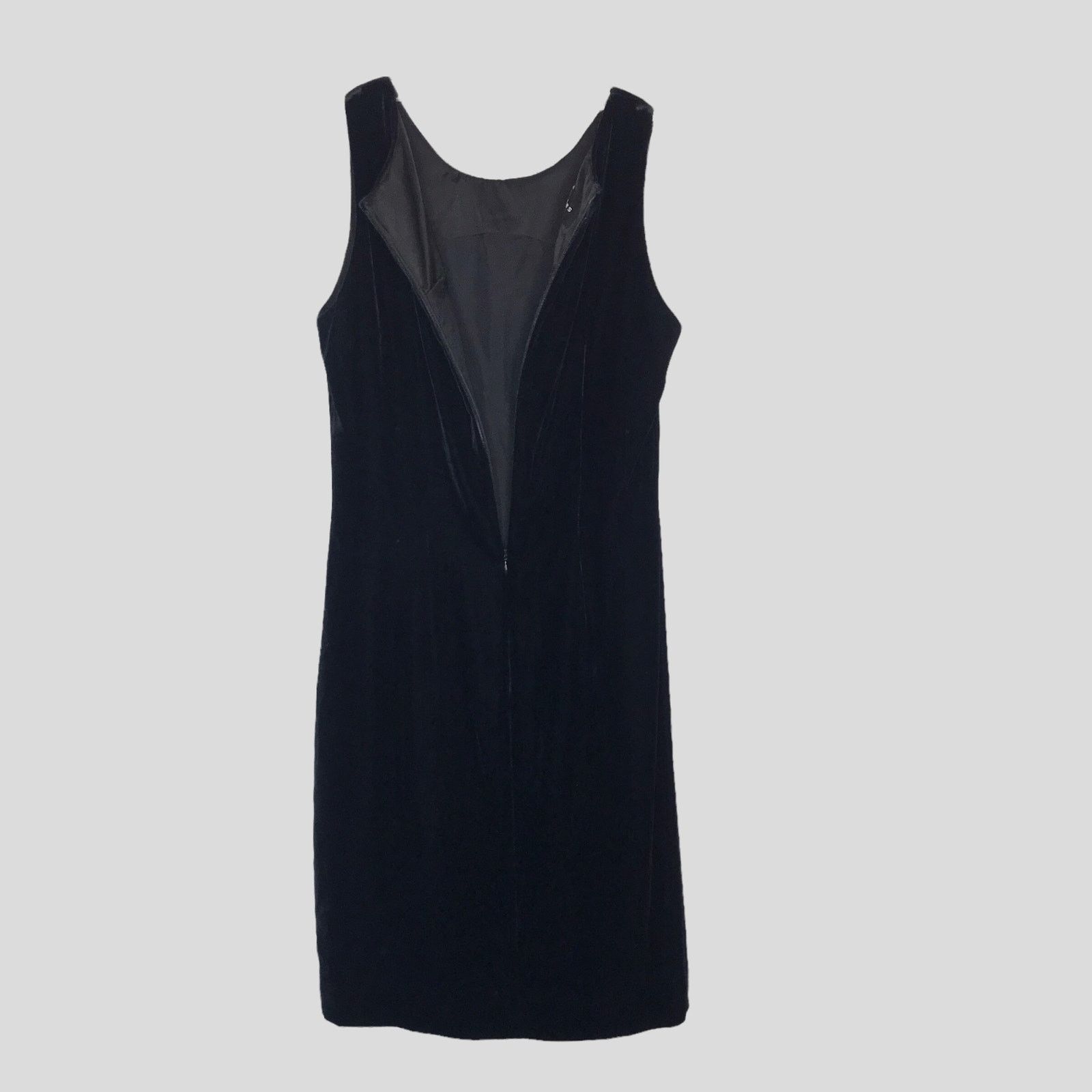 Vintage VTG Theomiles black velvet silk blend cocktail dress Size M / US 6-8 / IT 42-44 - 3 Thumbnail