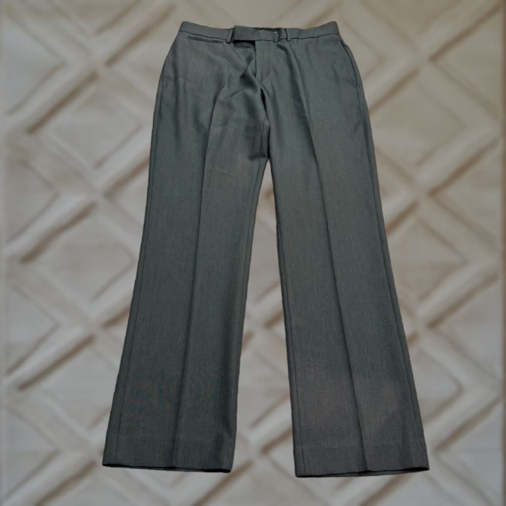 Perry Ellis Perry Ellis Portfolio Dress Pants 32x32 Dark Gray Straight Leg Flat Front Men's Regular 32 Inseam Shoes Size US 32 / EU 48 - 1 Thumbnail