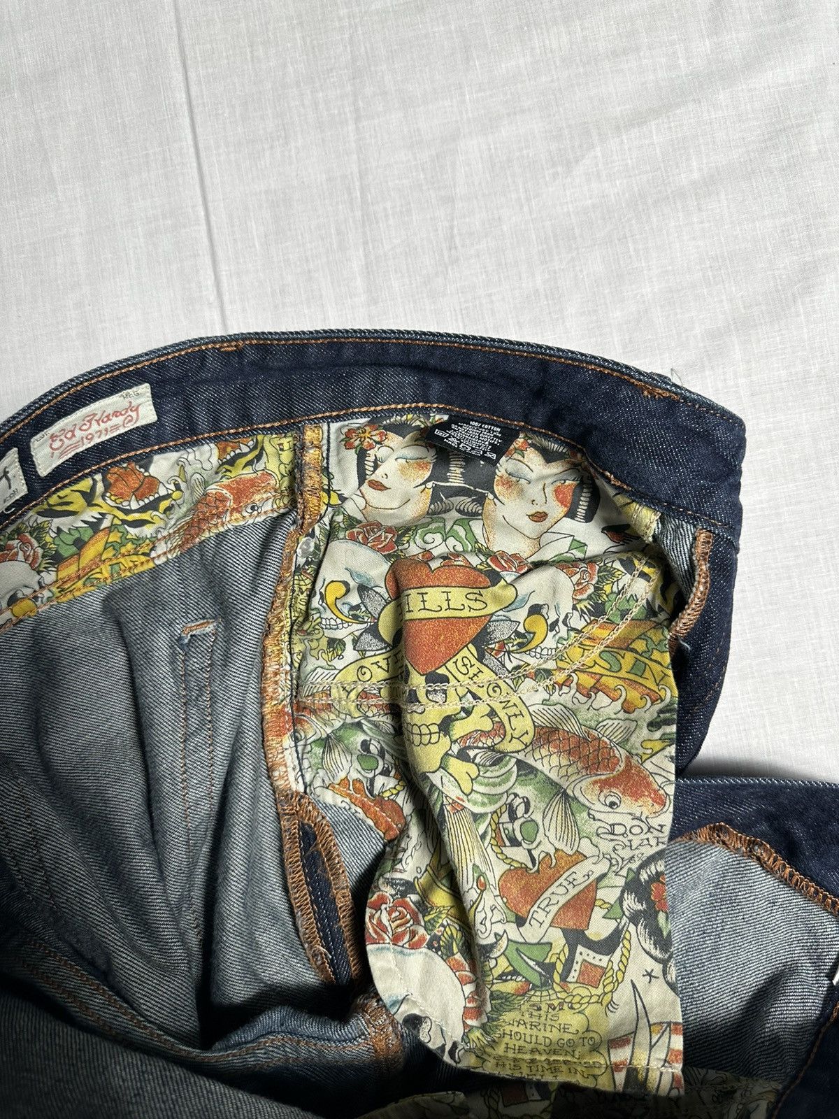Christian Audigier × Ed Hardy × Vintage Y2K Ed Hardy Jeans Size US 34 / EU 50 - 9 Thumbnail