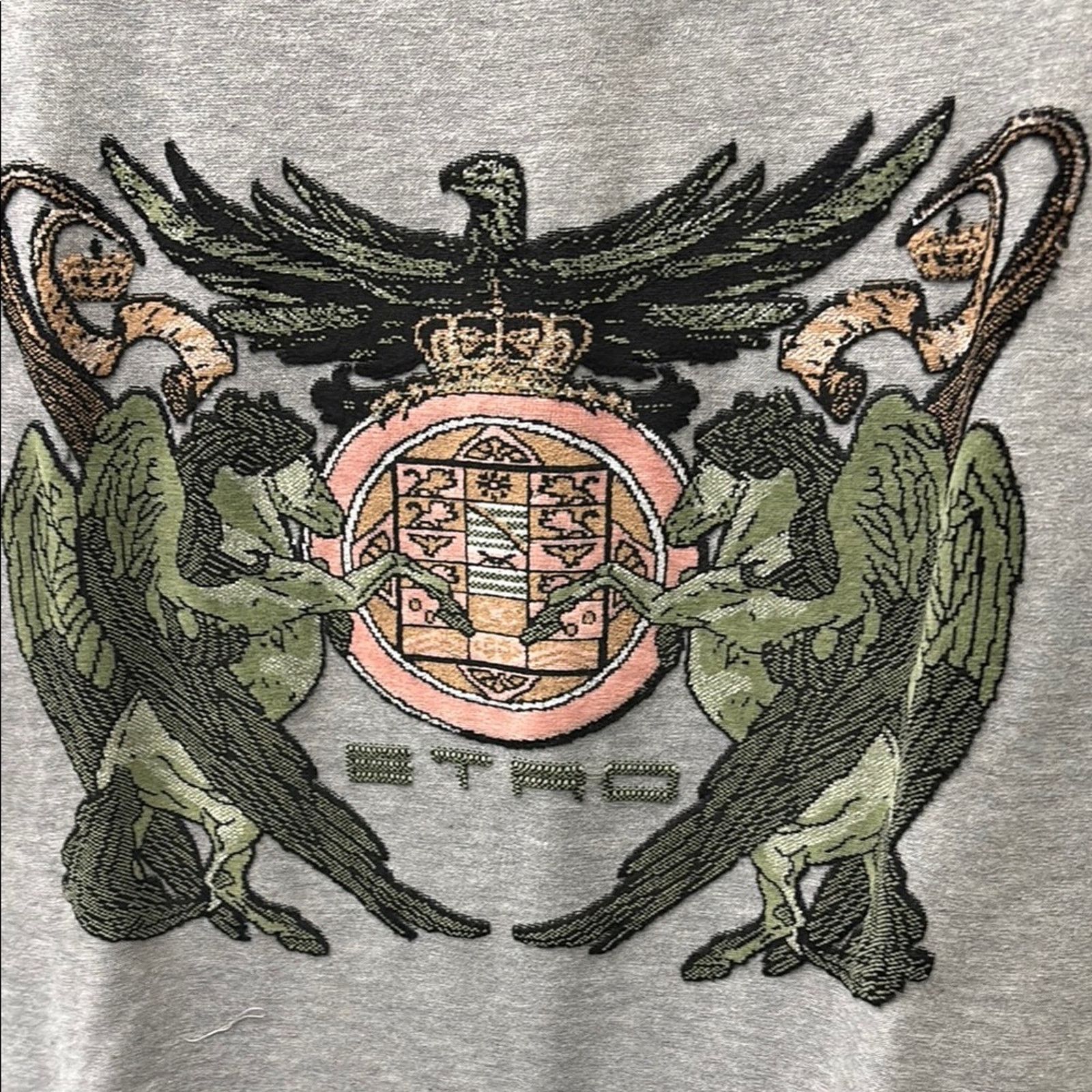 Etro NWT Etro Gray Short Sleeve Graphic Tee Size XL Size US XL / EU 56 / 4 - 4 Thumbnail