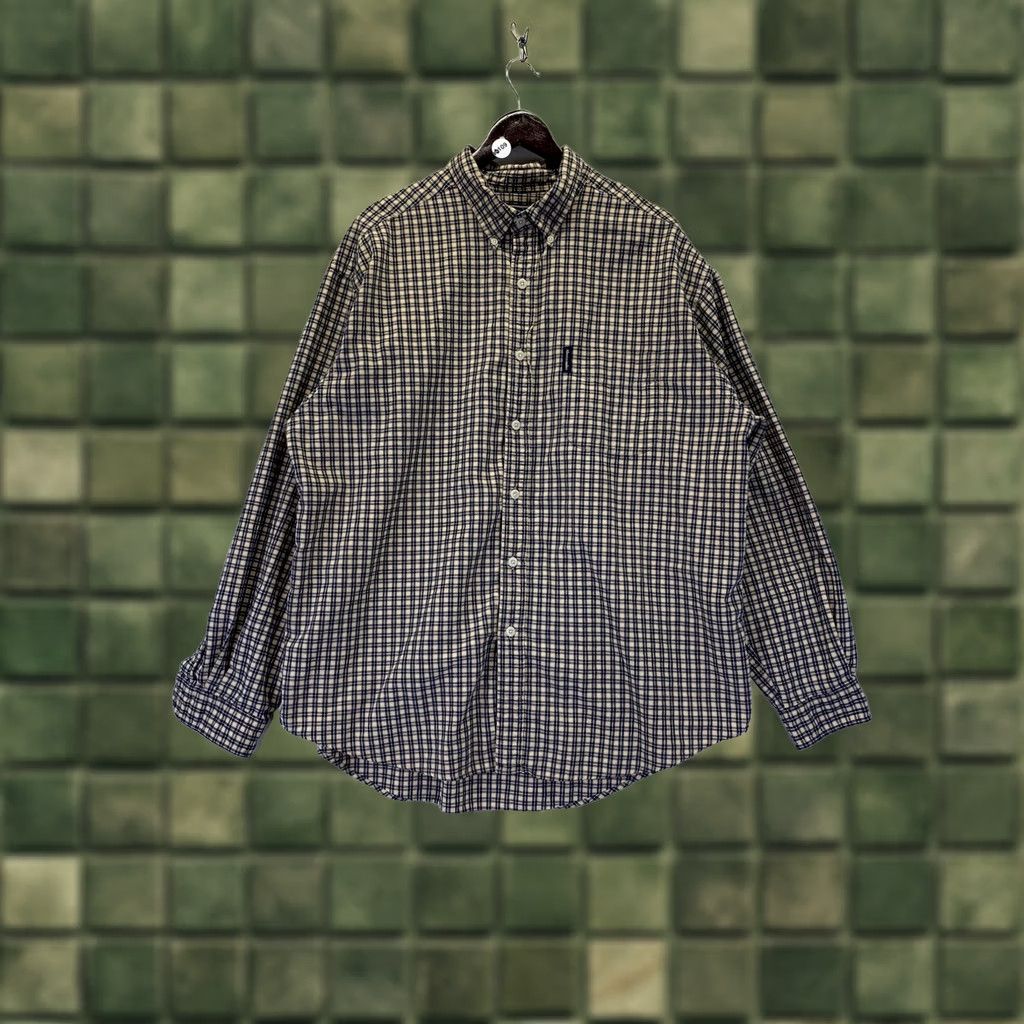 Abercrombie & Fitch Abercrombie & Fitch Vintage Mens Navy Gold Plaid Check Button Down Shirt XL- Shirt Men XL Plaid 90s Vintage Button-Down Collared Casual Workwear Size US XL / EU 56 / 4 - 1 Thumbnail